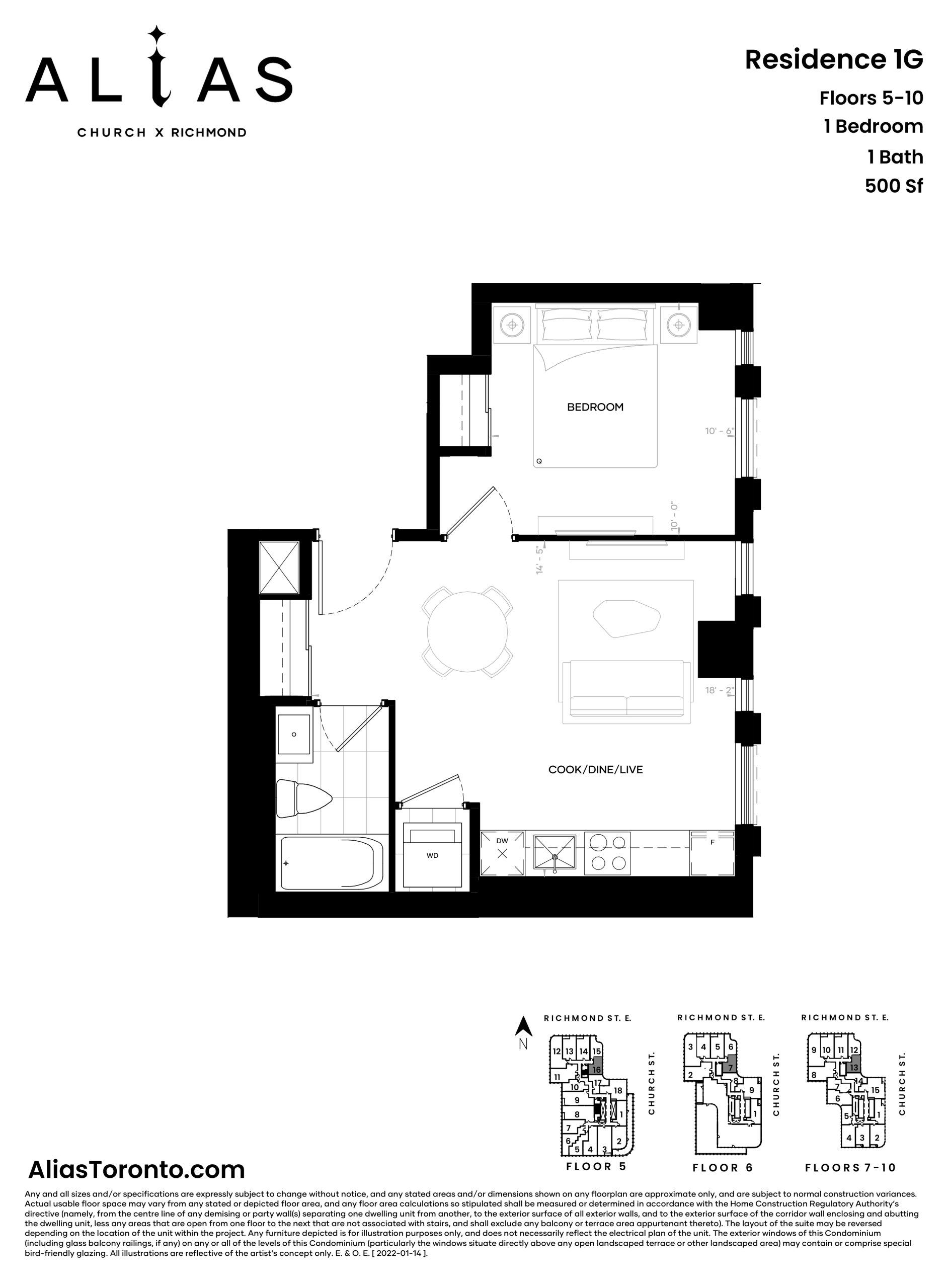 Residence 1G floor plan