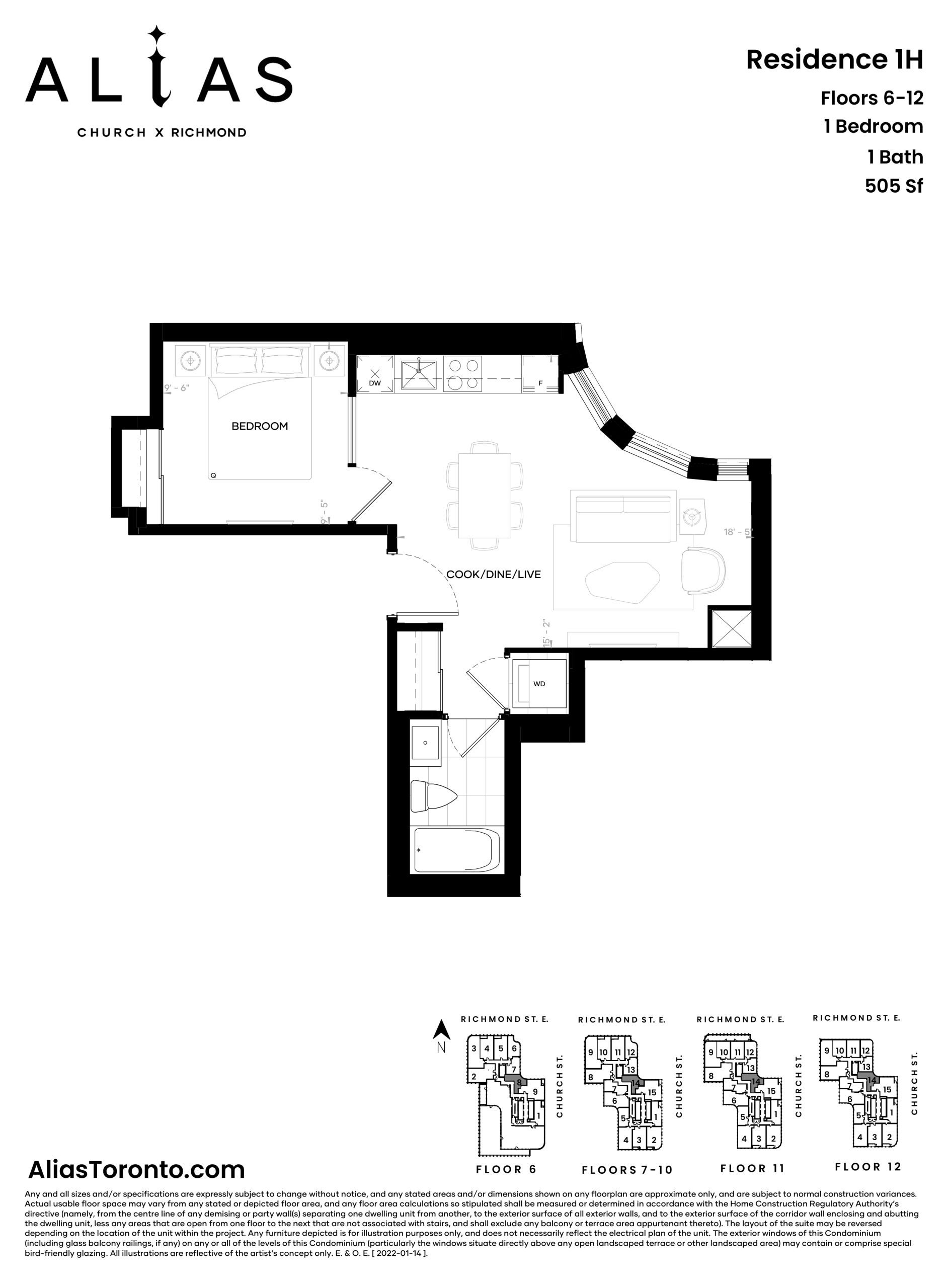 Residence 1H floor plan