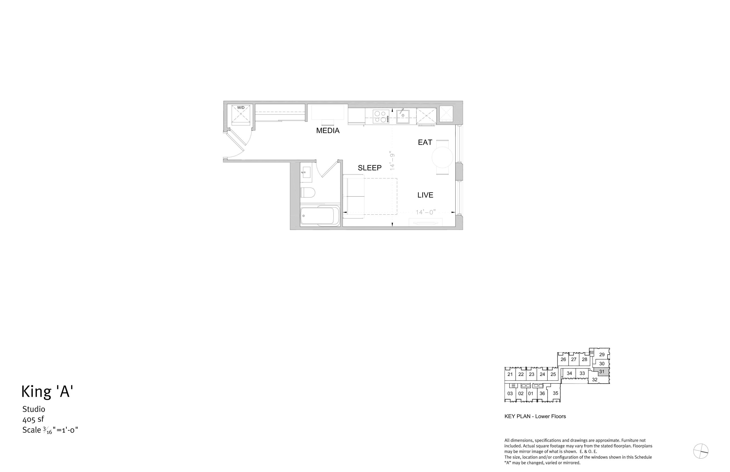 King 'A' floor plan