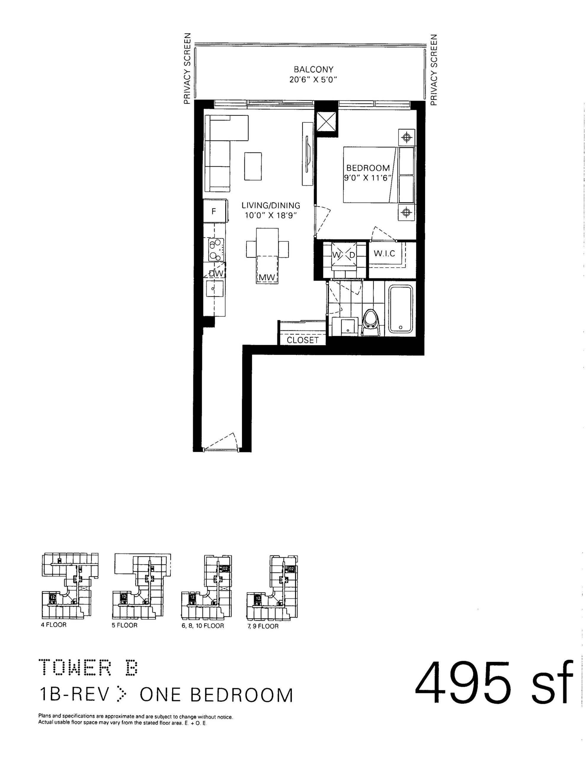 1B-Rev - Tower B floor plan