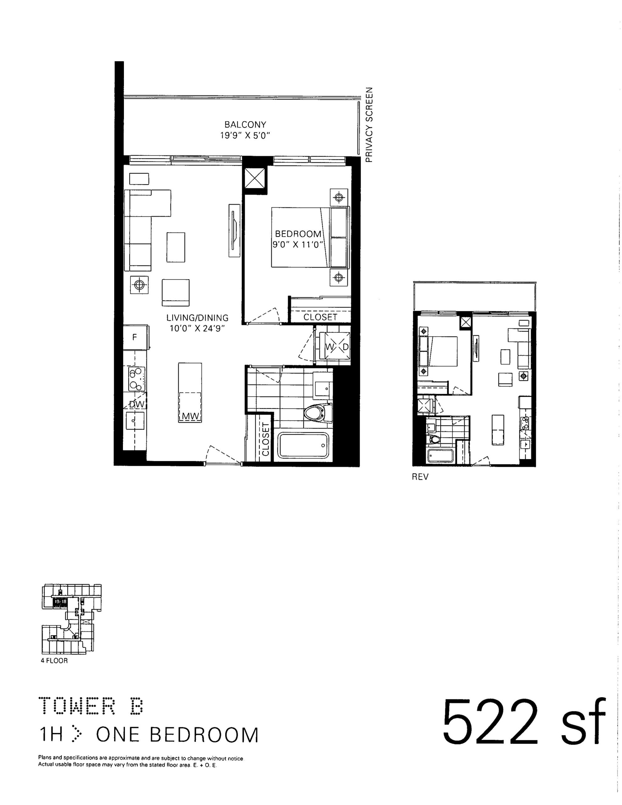 1H - Tower B floor plan