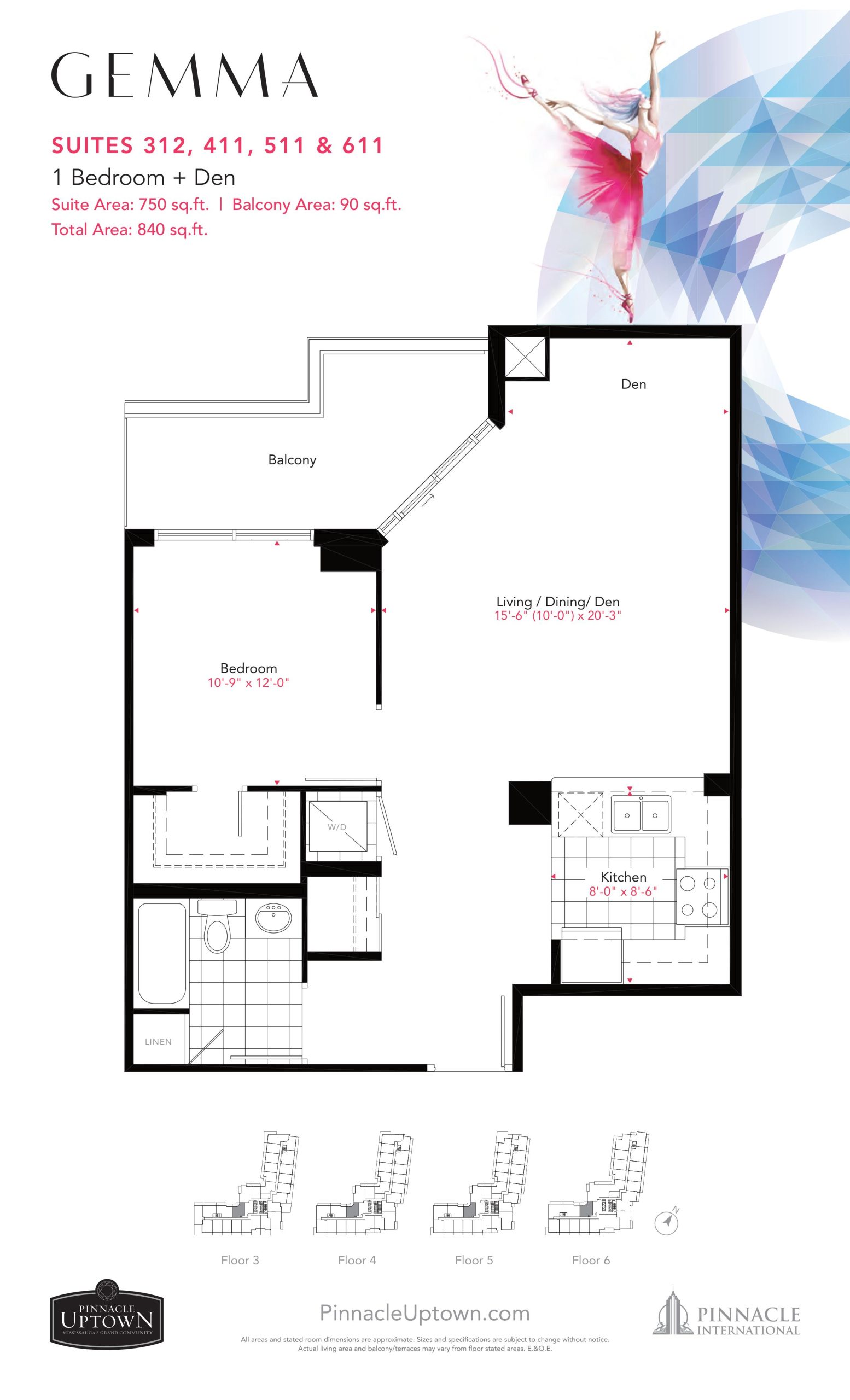 Suite 312, 411, 511, 611 floor plan