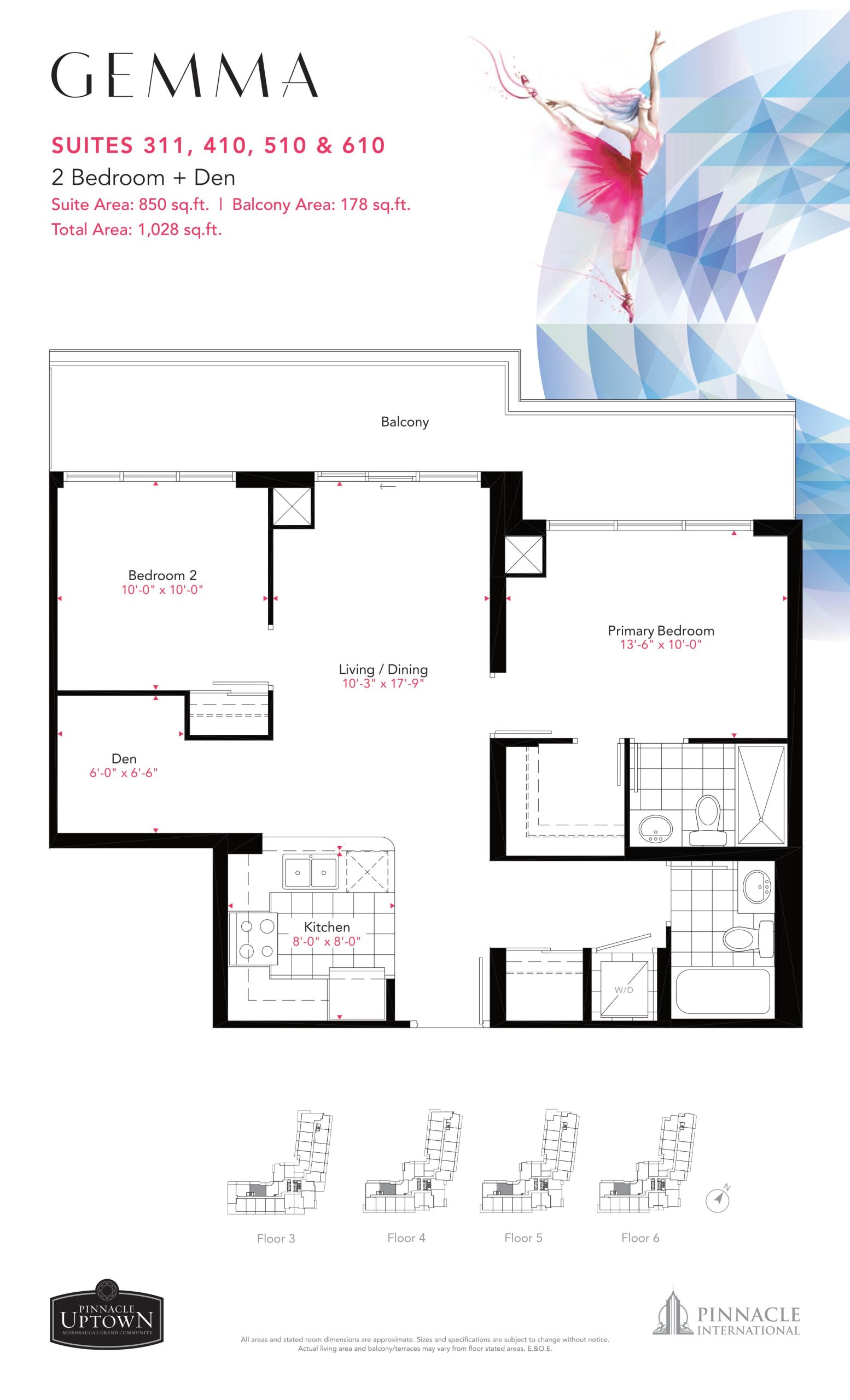 Suite 311, 410, 510, 610 floor plan