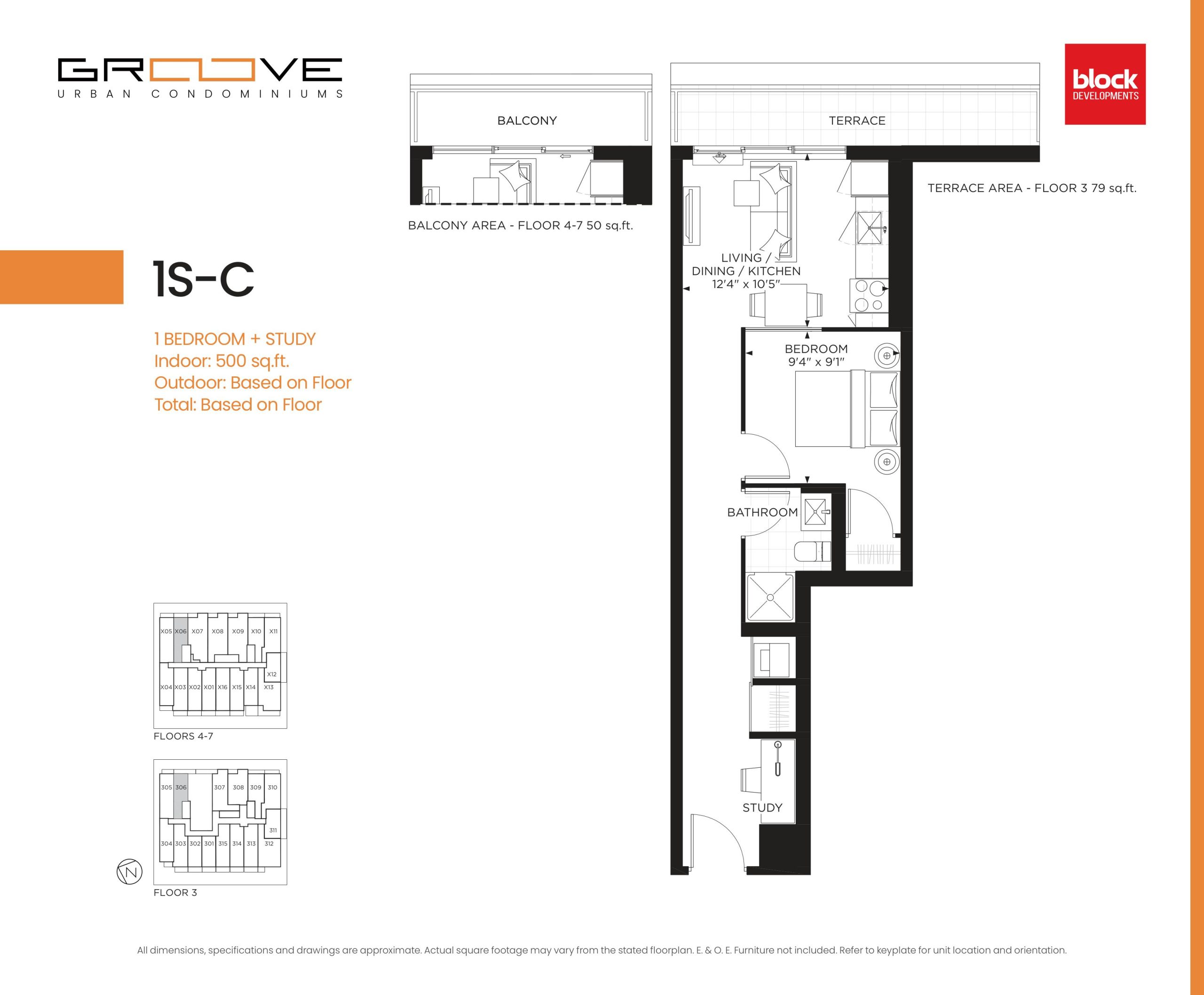 1S-C floor plan