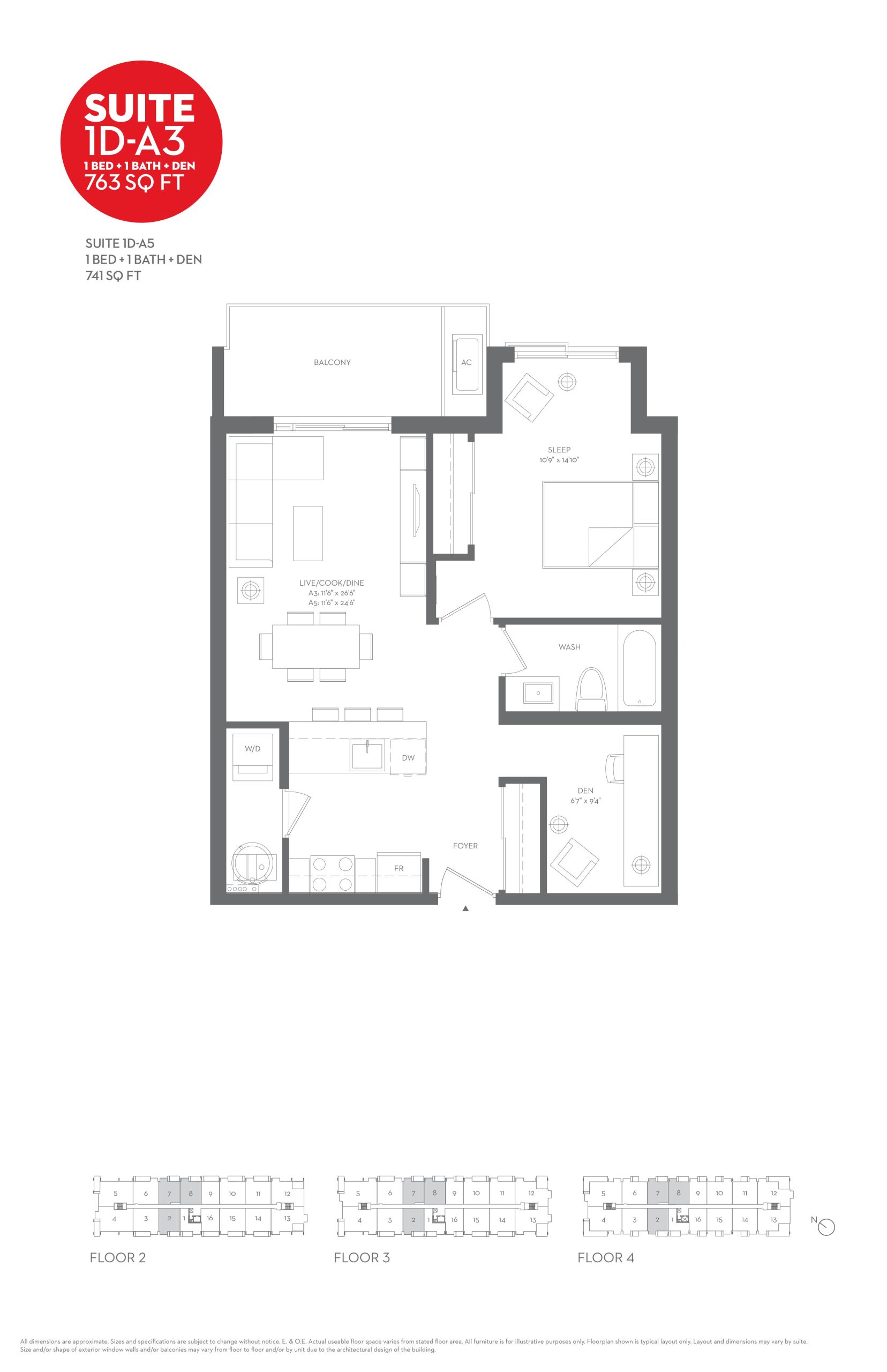 Suite 1D-A3 floor plan