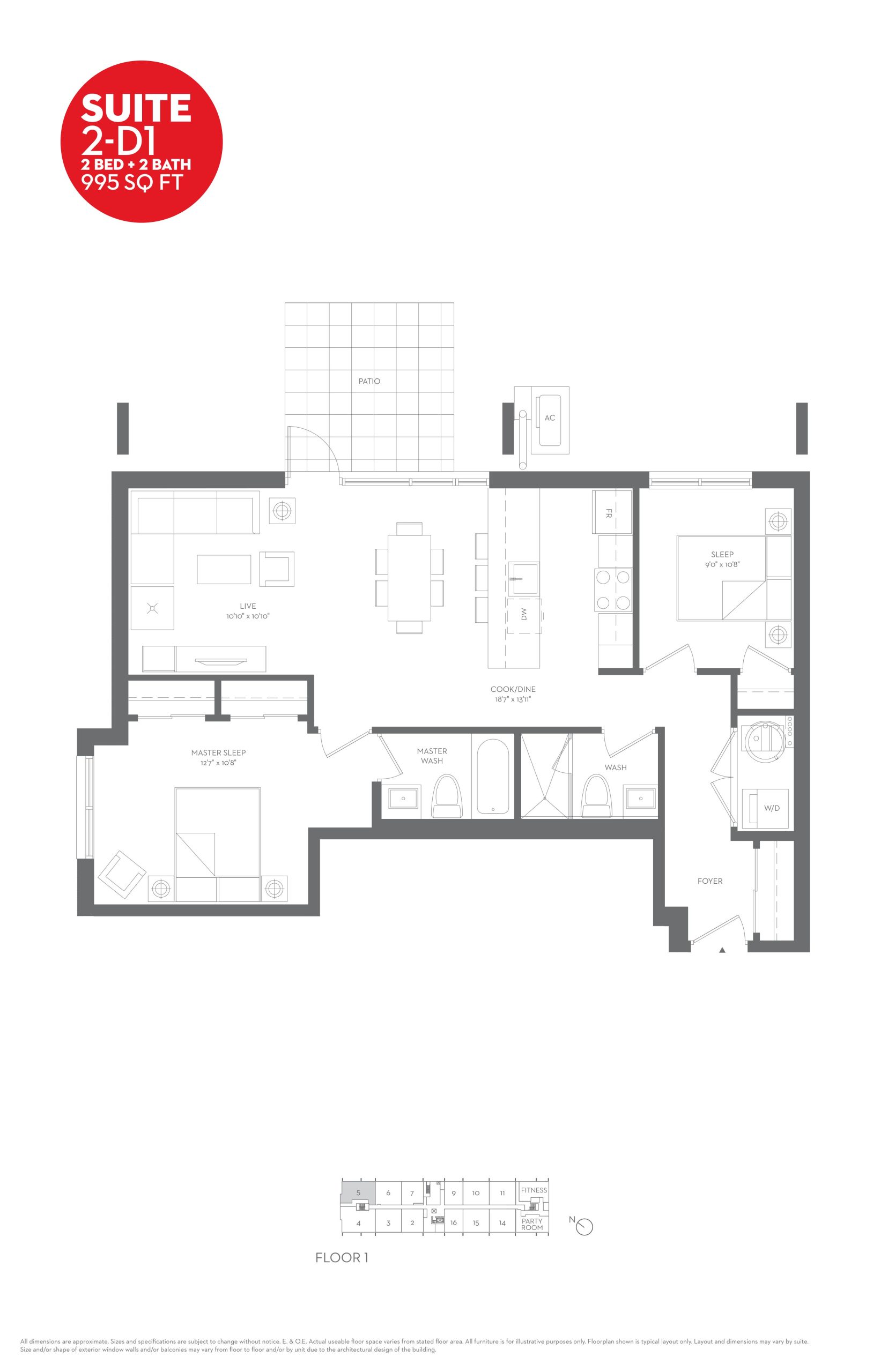 Suite 2-D1 floor plan