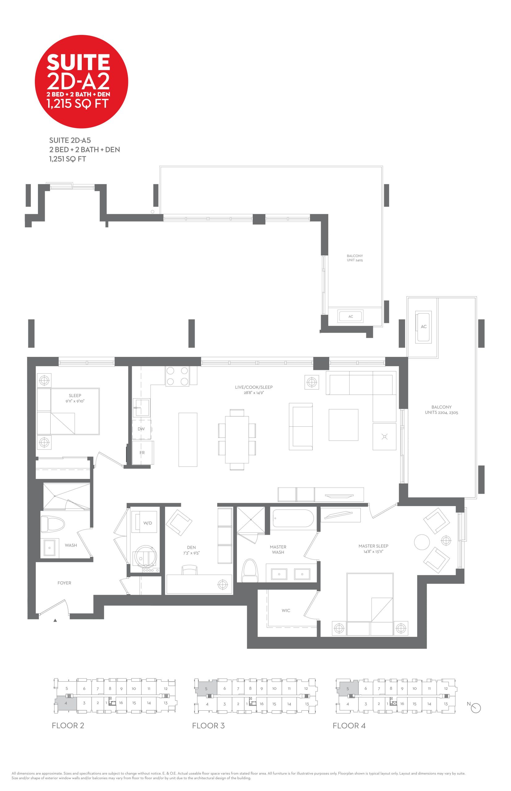 Suite 2D-A2 floor plan