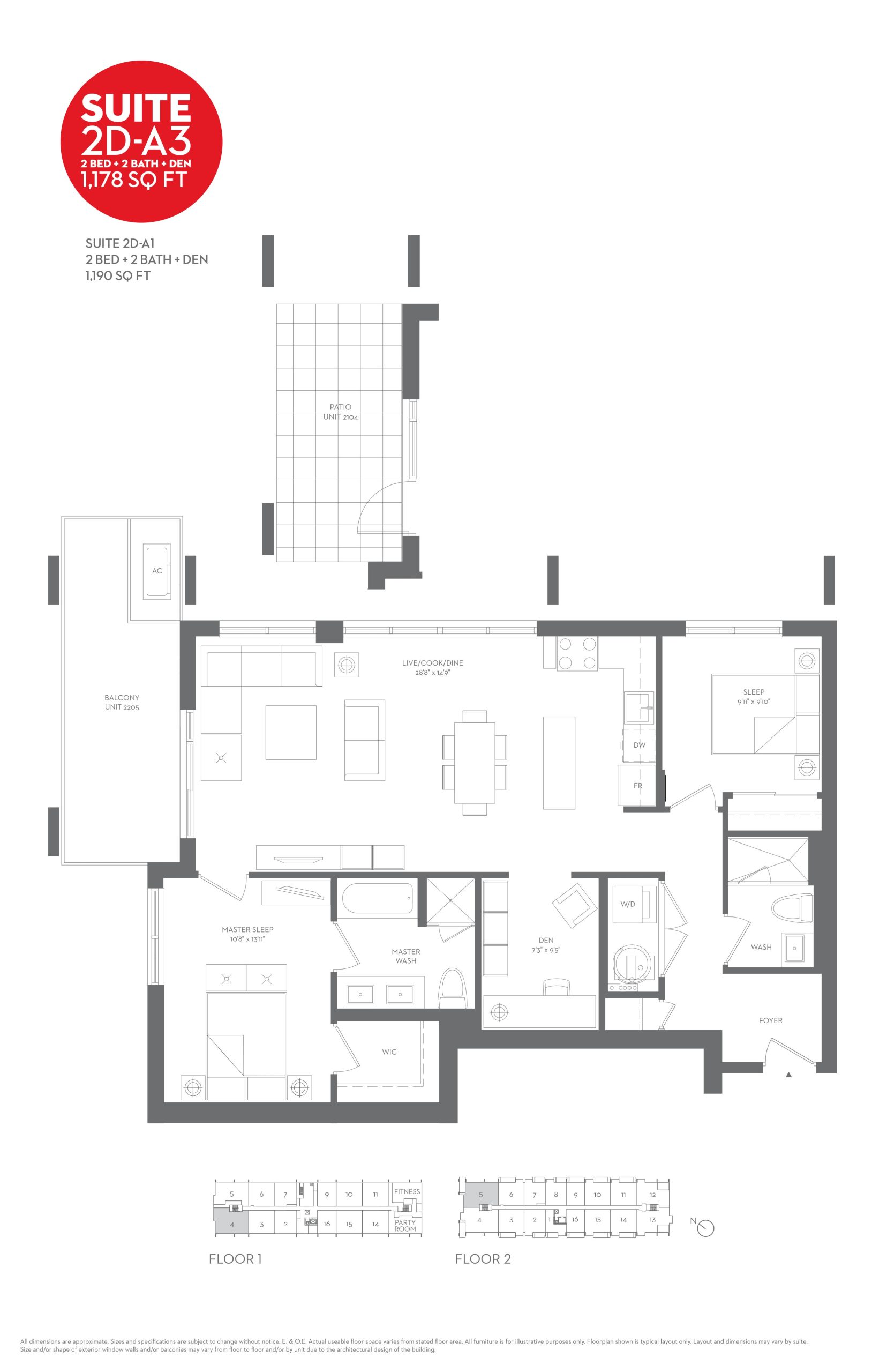 Suite 2D-A3 floor plan