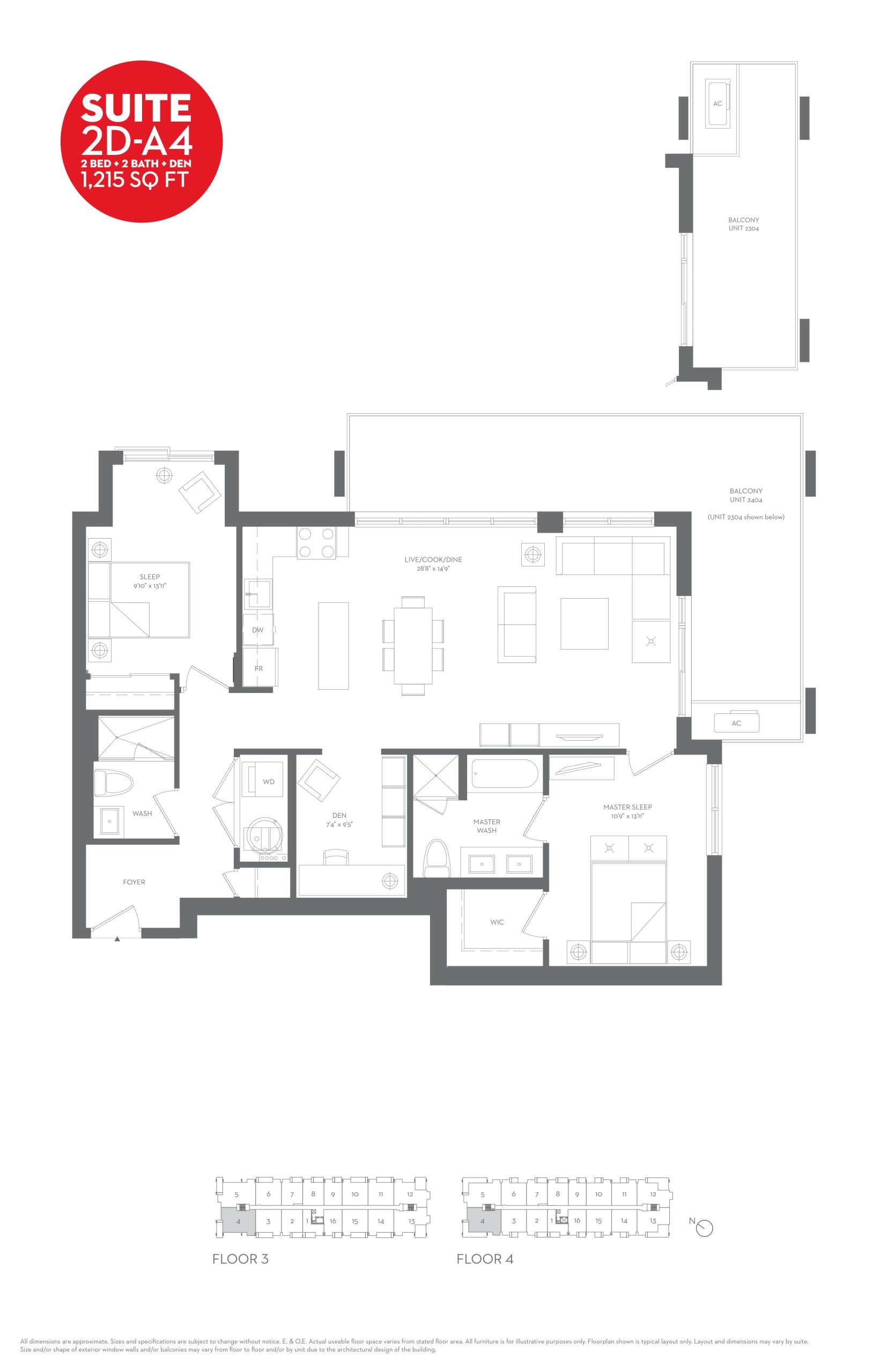 Suite 2D-A4 floor plan