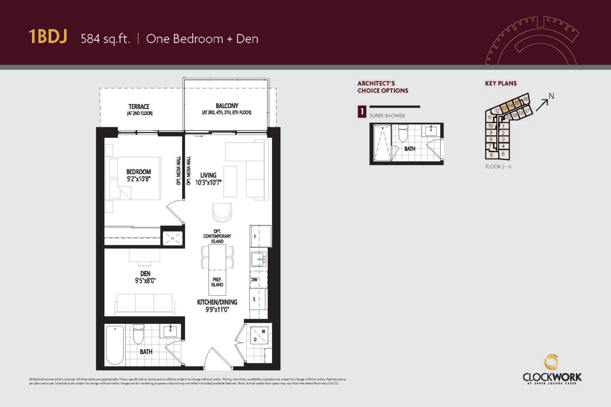 1BDJ floor plan