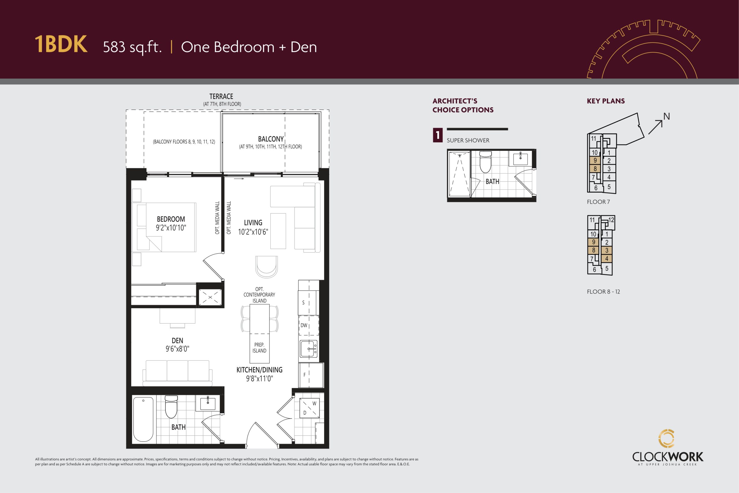 1BDK floor plan