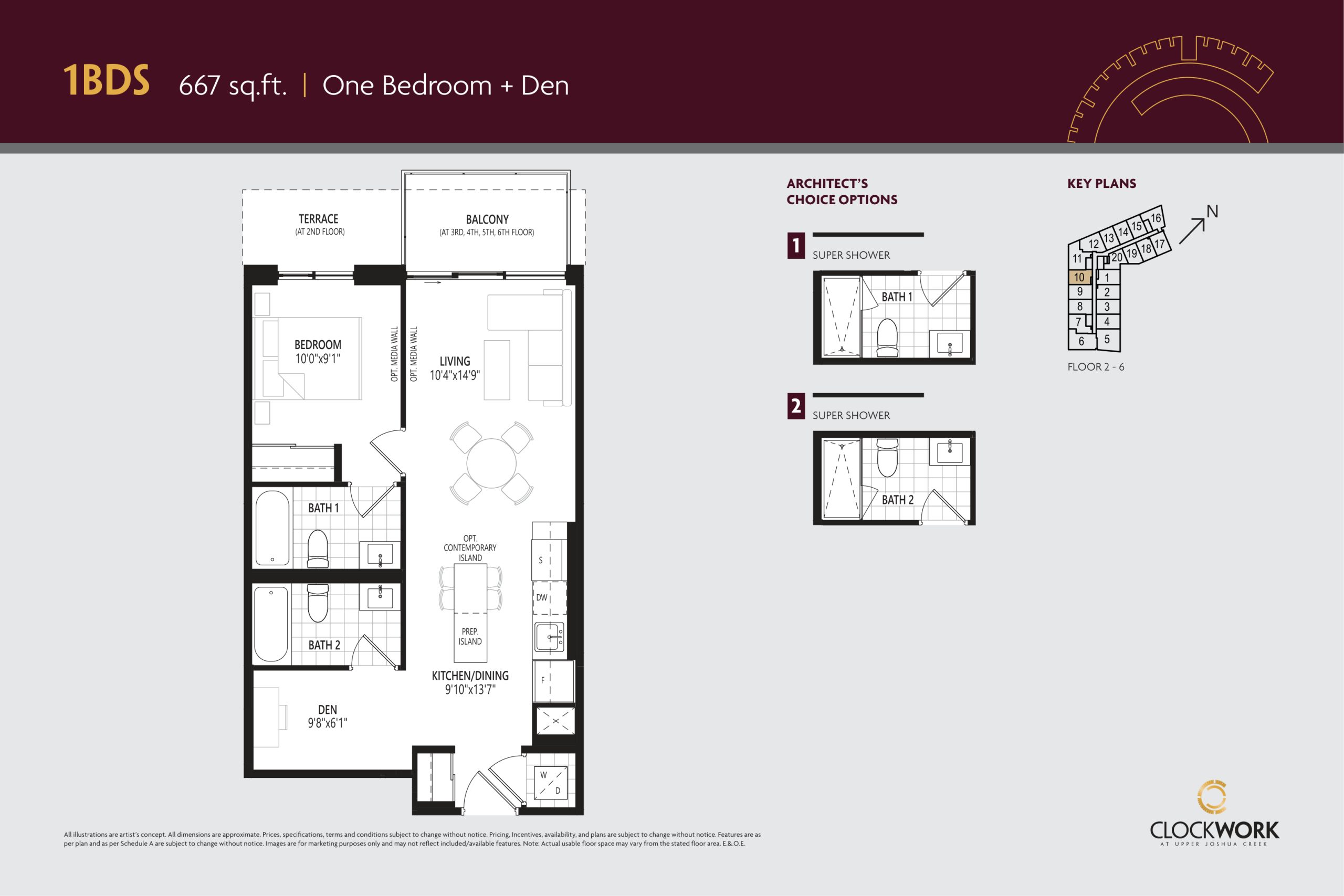 1BDS floor plan