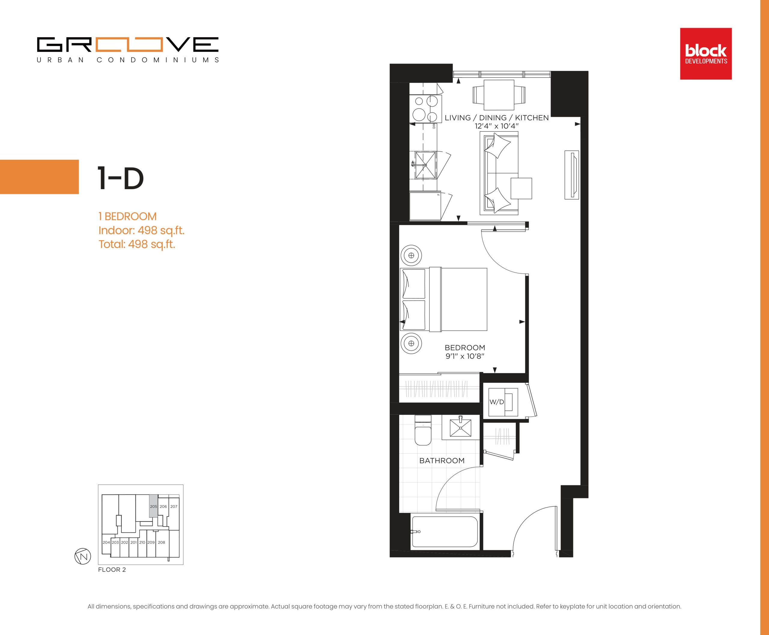 1-D floor plan