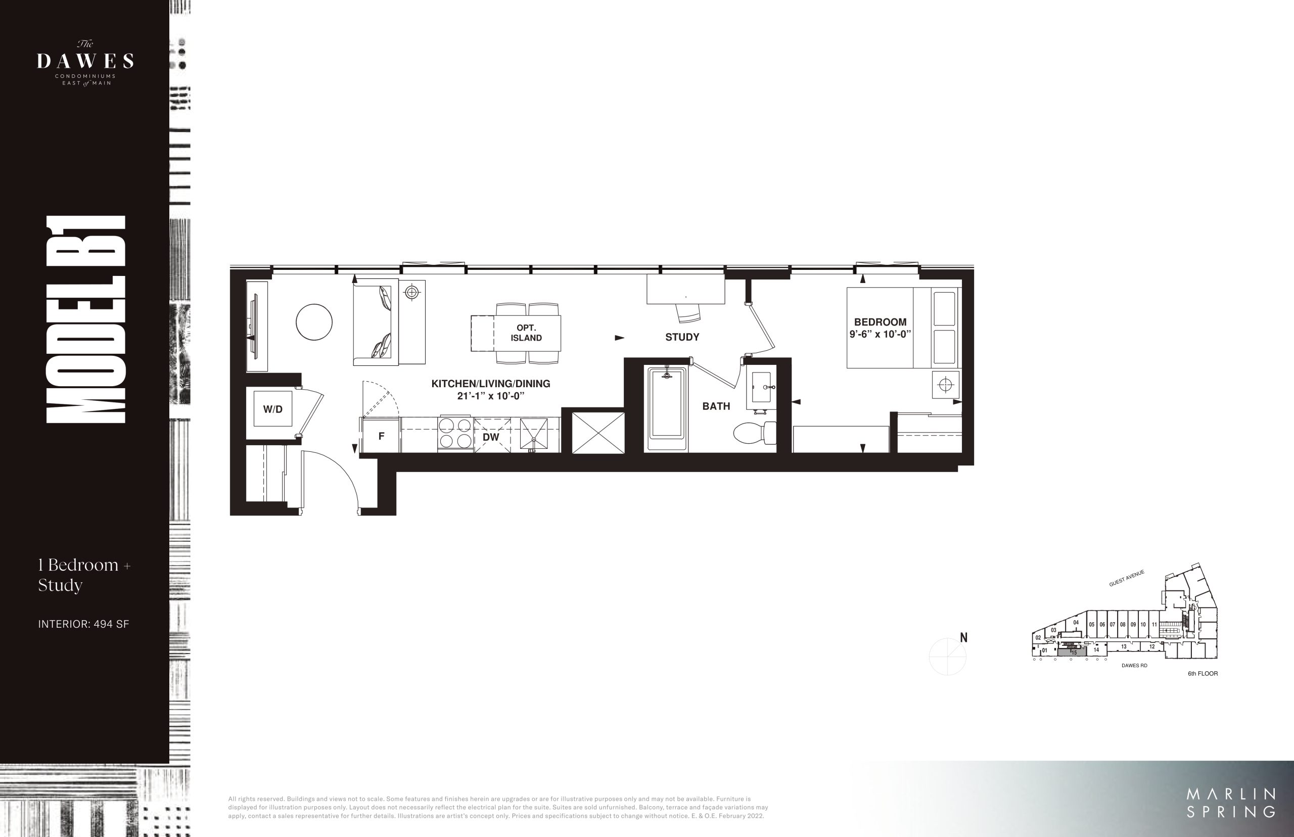 Model B1 floor plan