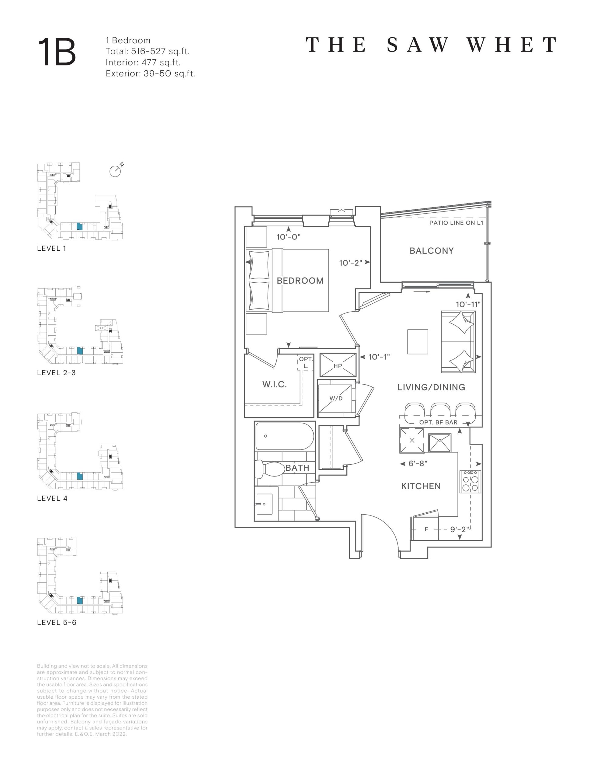 1B floor plan