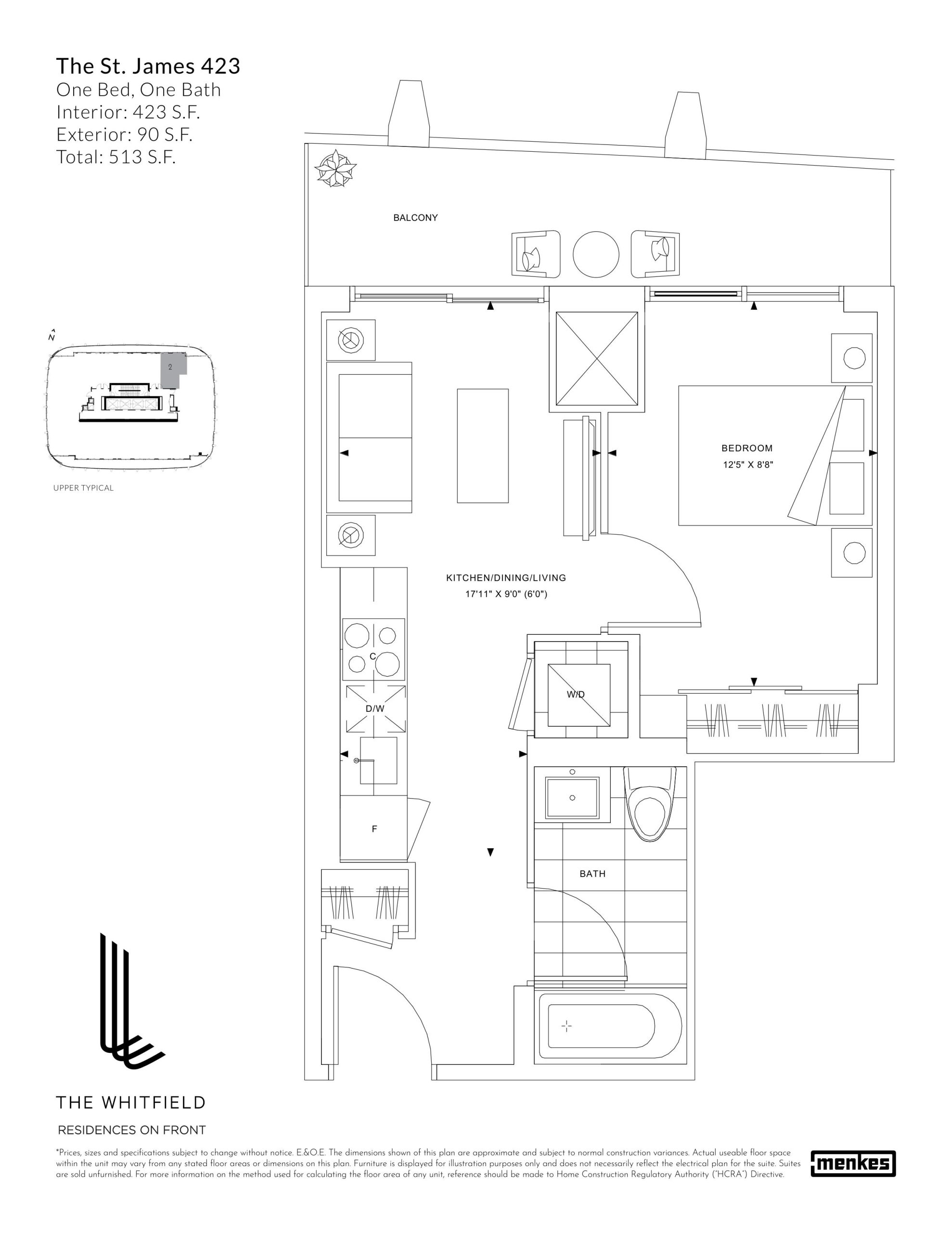 The St. James 423 floor plan