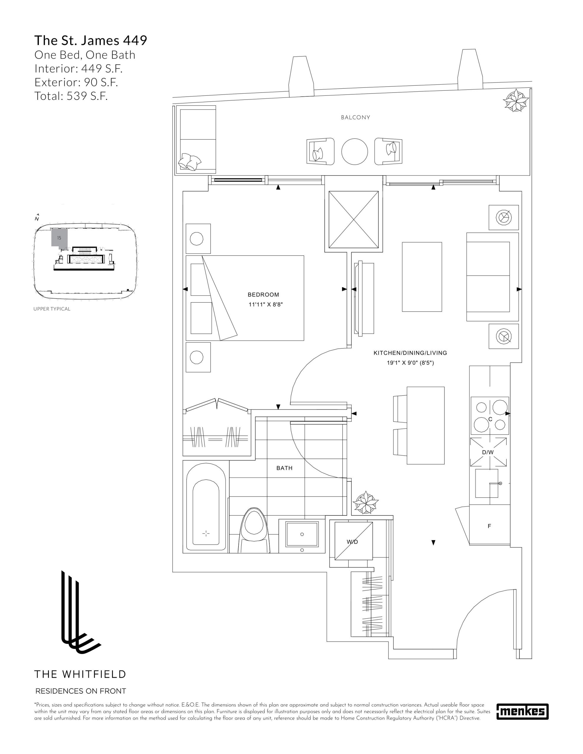 The St. James 449 floor plan