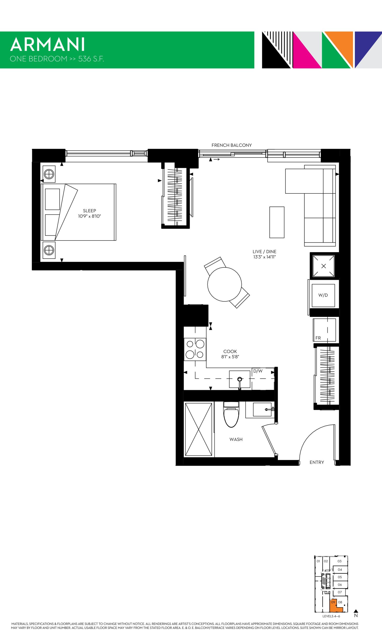 Armani floor plan