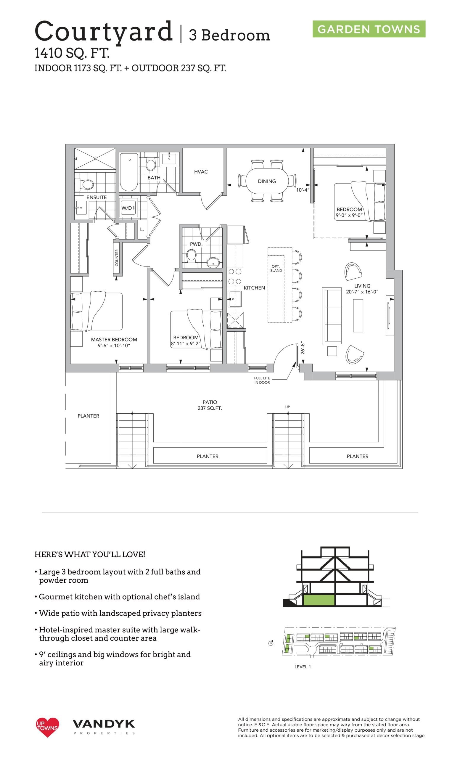Courtyard - Garden Towns floor plan