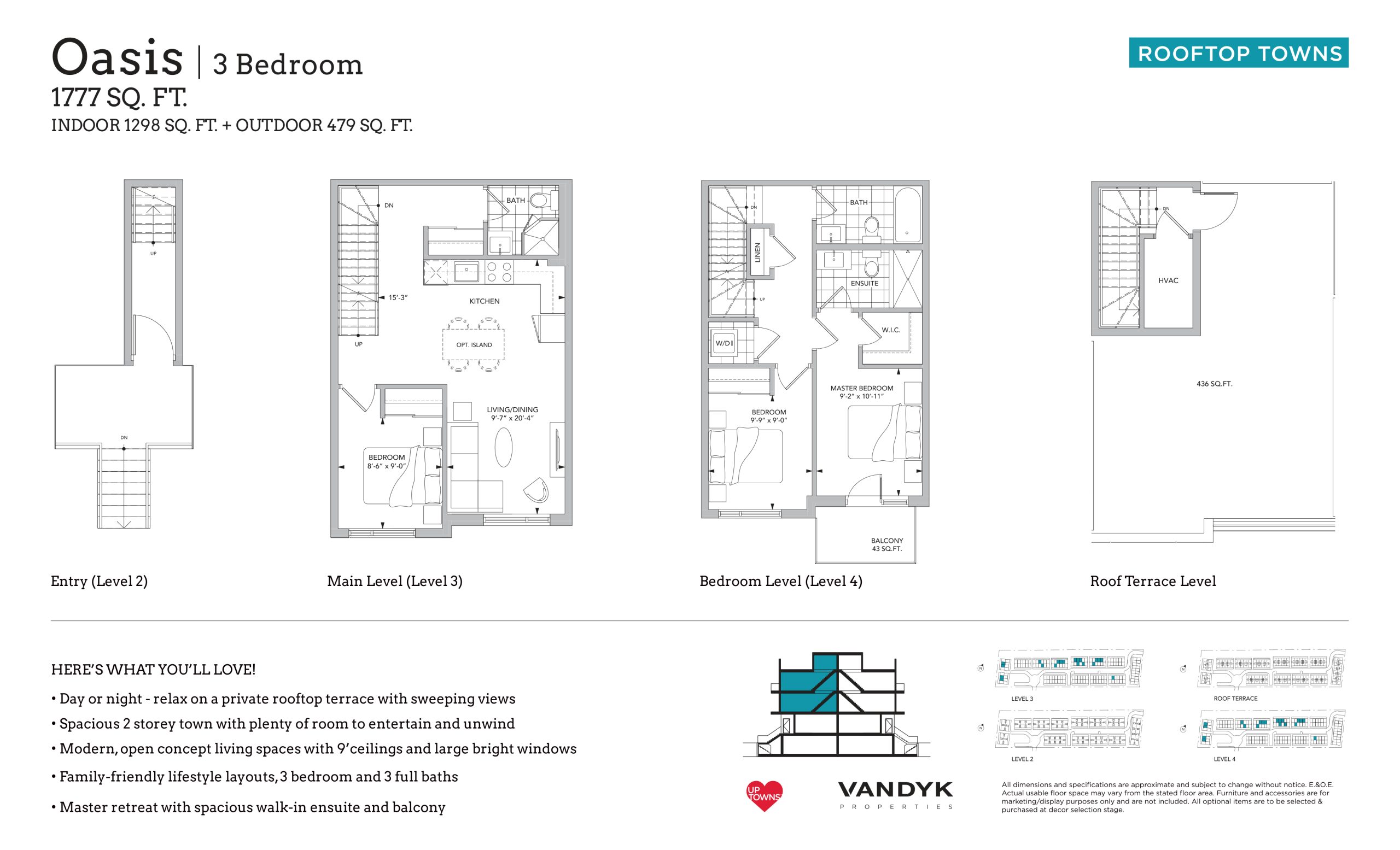 Oasis - Rooftop Towns floor plan