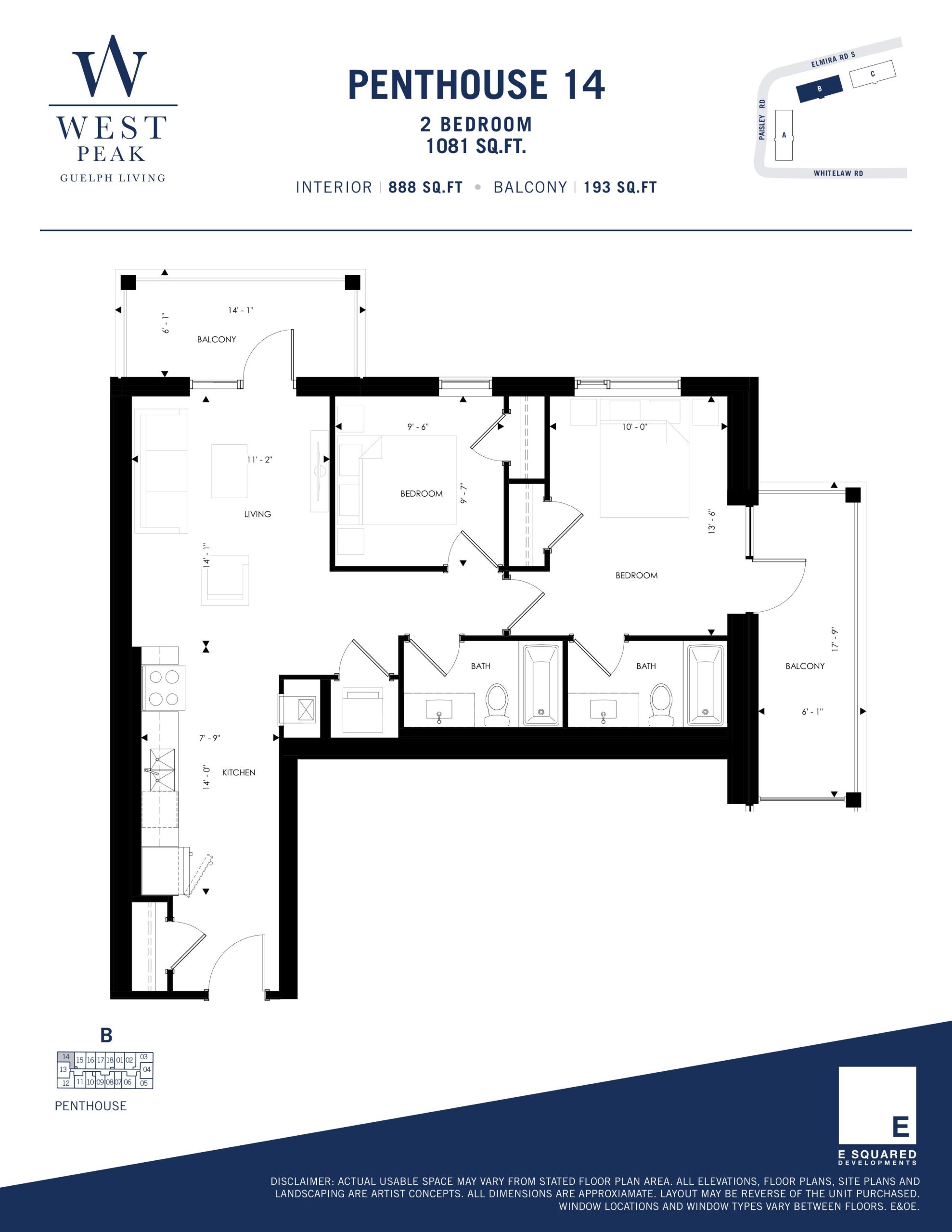 Penthouse 14 - Building B floor plan