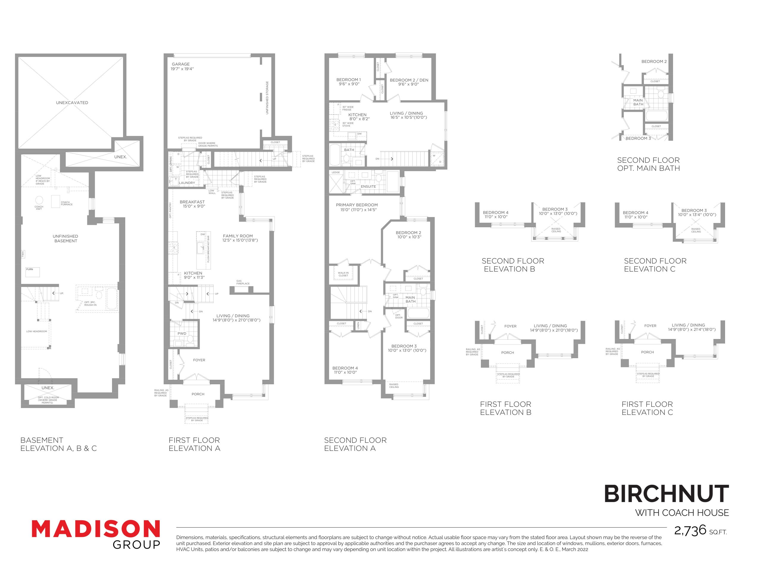 Birchnut with Coach House floor plan