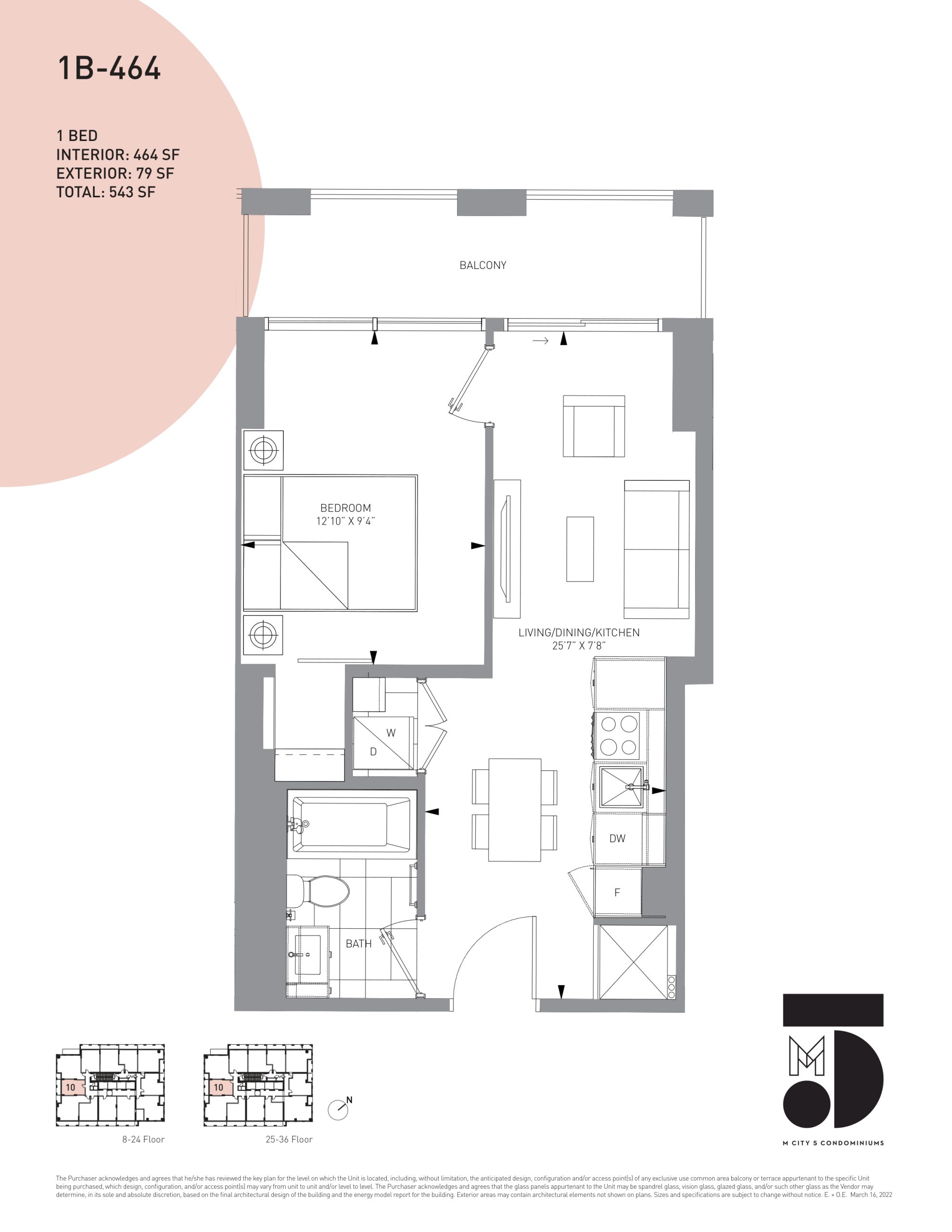1B-464 floor plan