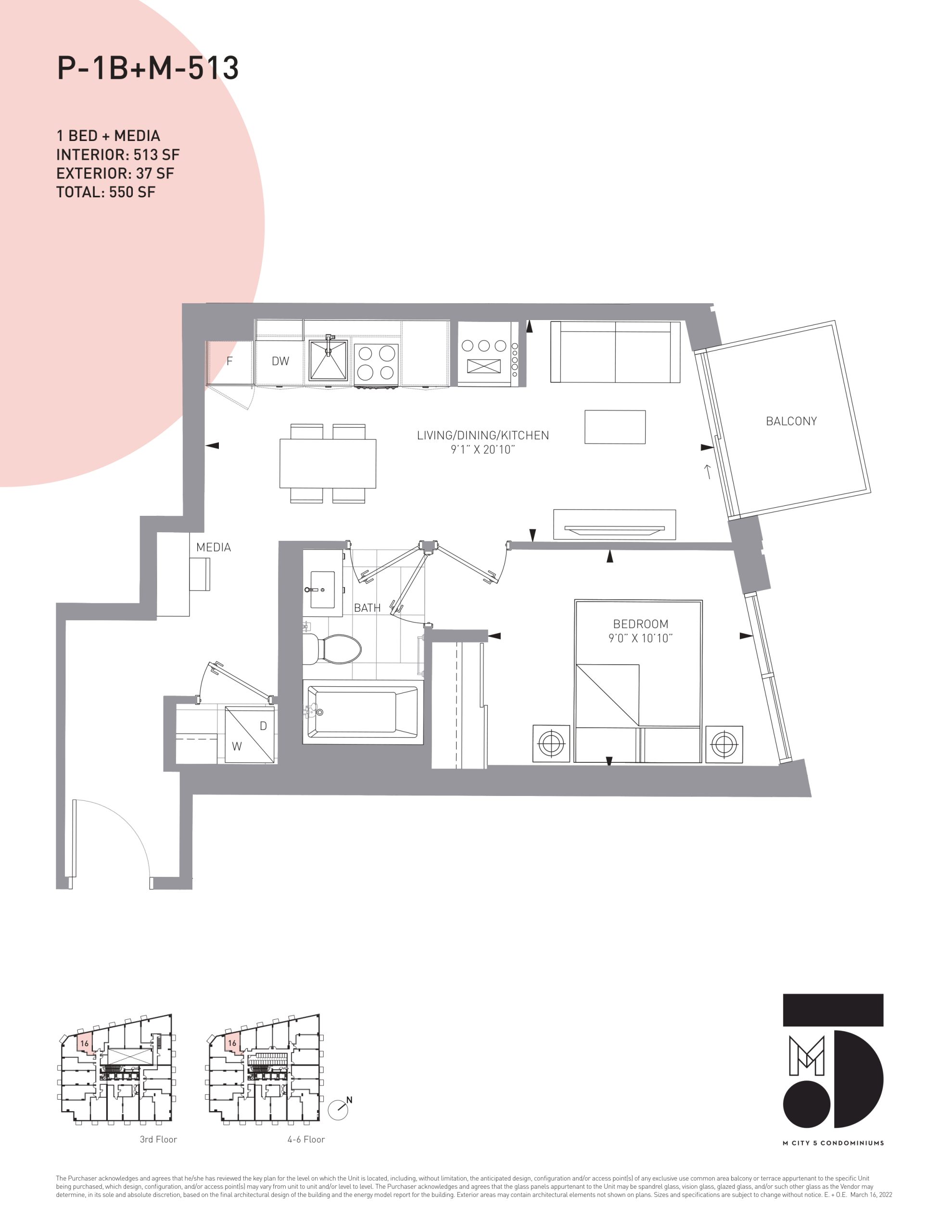 P-1B+M-513 floor plan