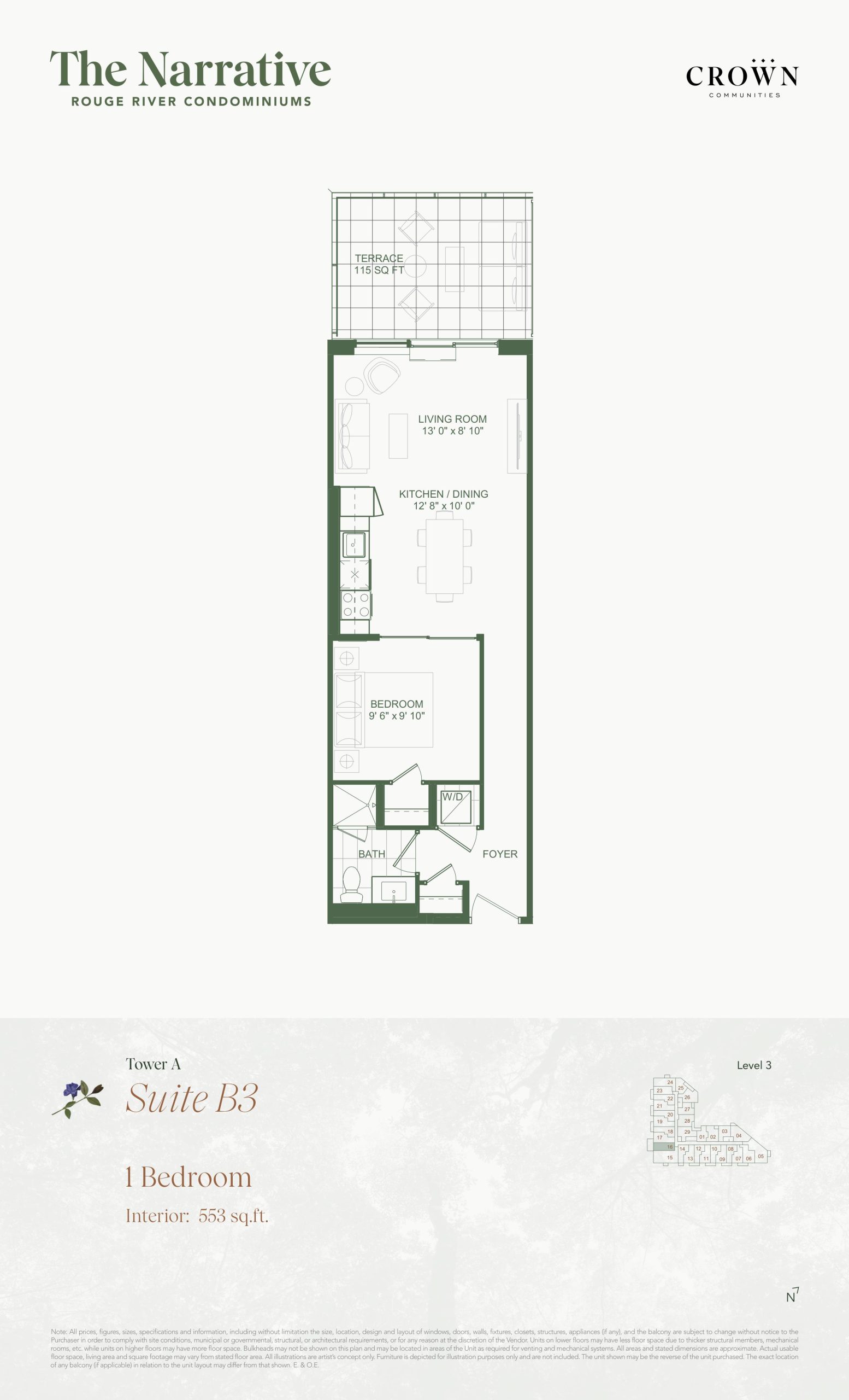 Suite B3 (Tower A) floor plan