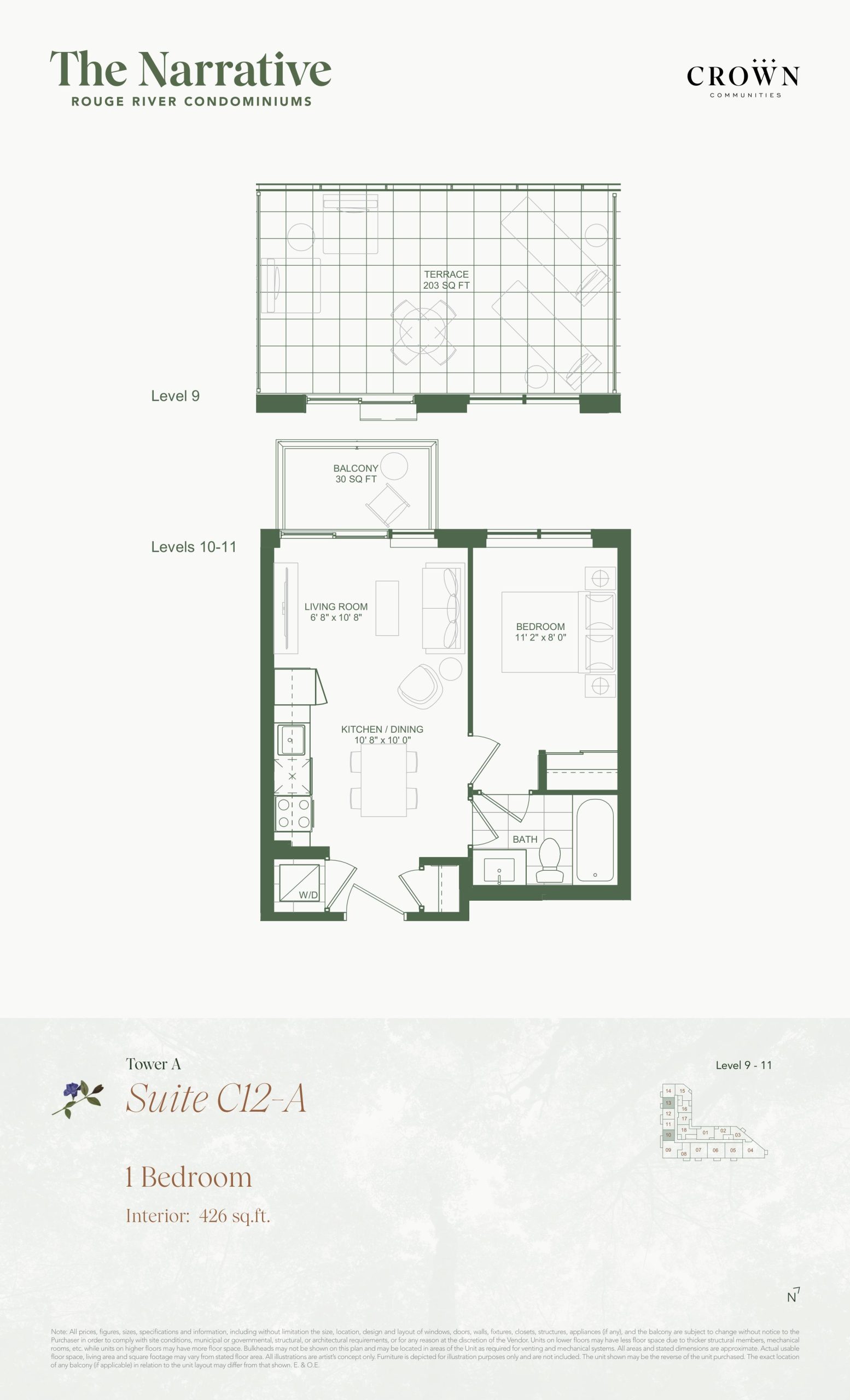 Suite C12-A (Tower A) floor plan