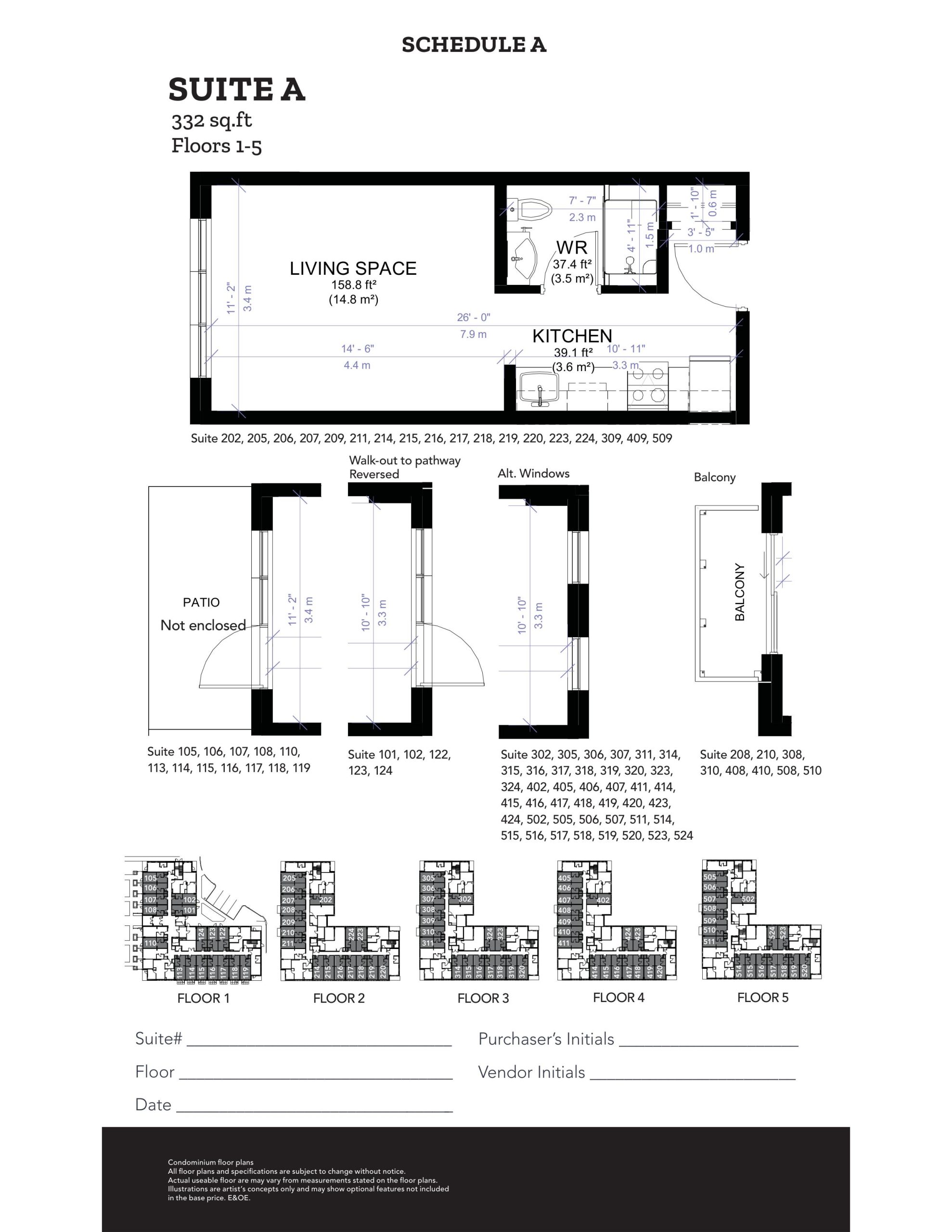 Suite A floor plan