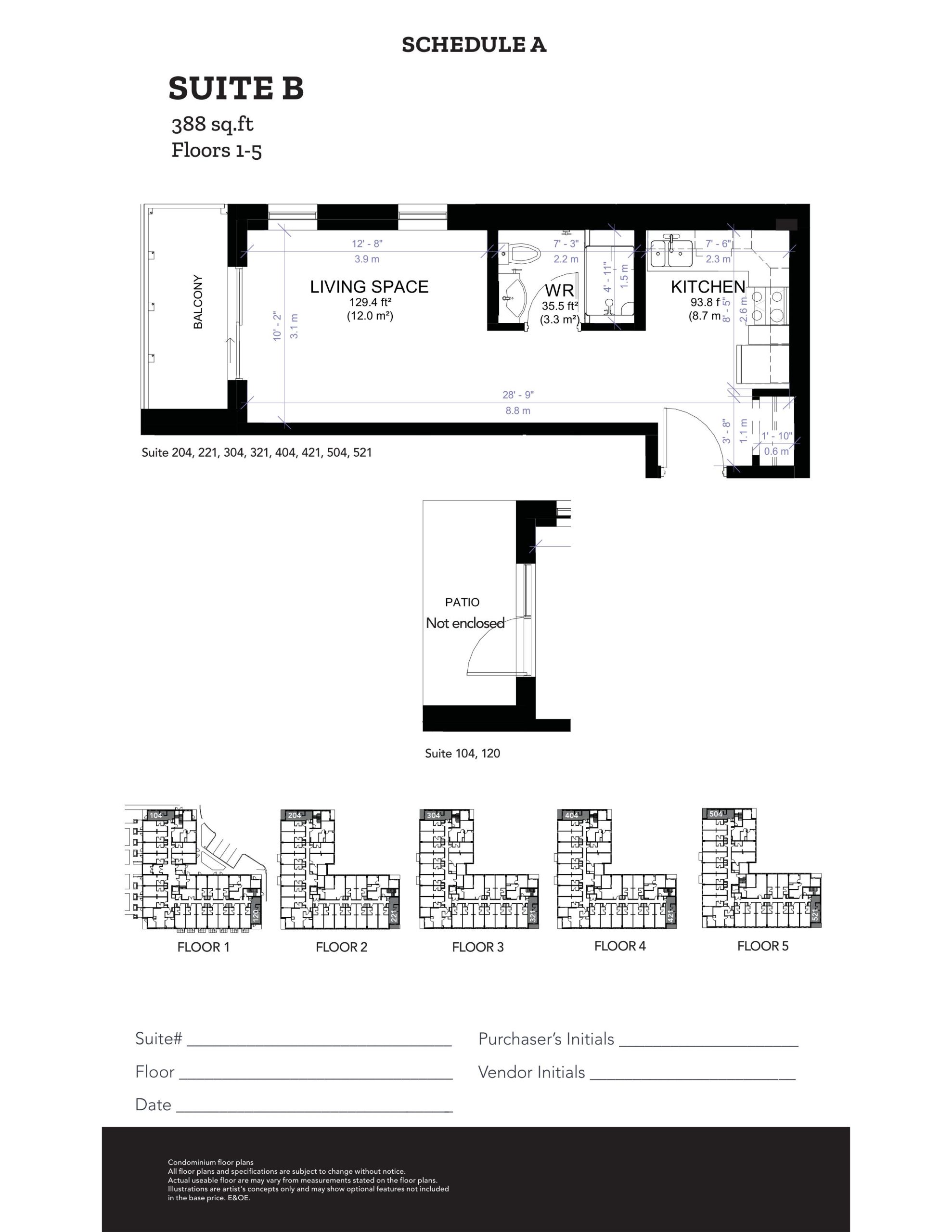 Suite B floor plan