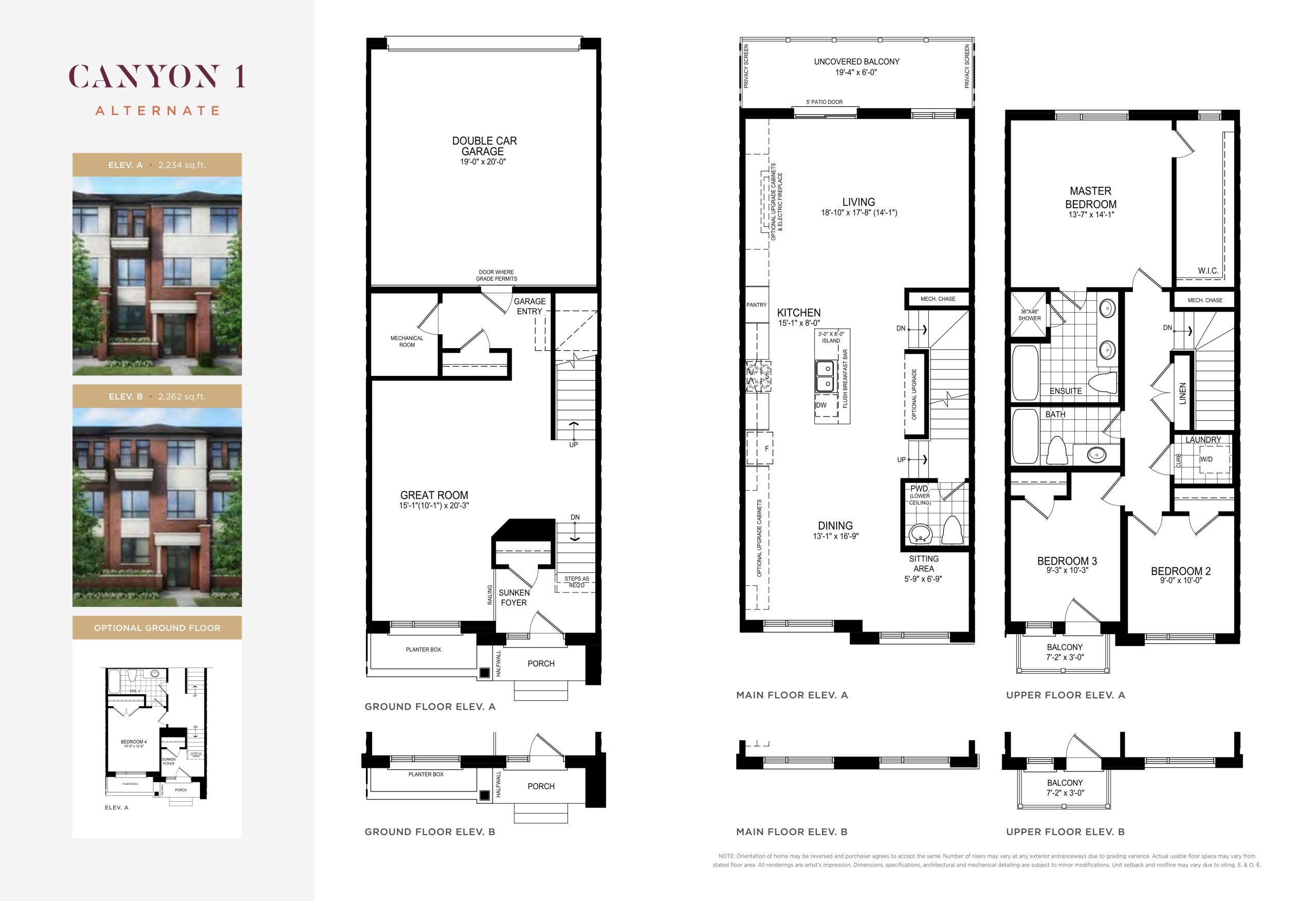 Canyon 1 Alternate floor plan