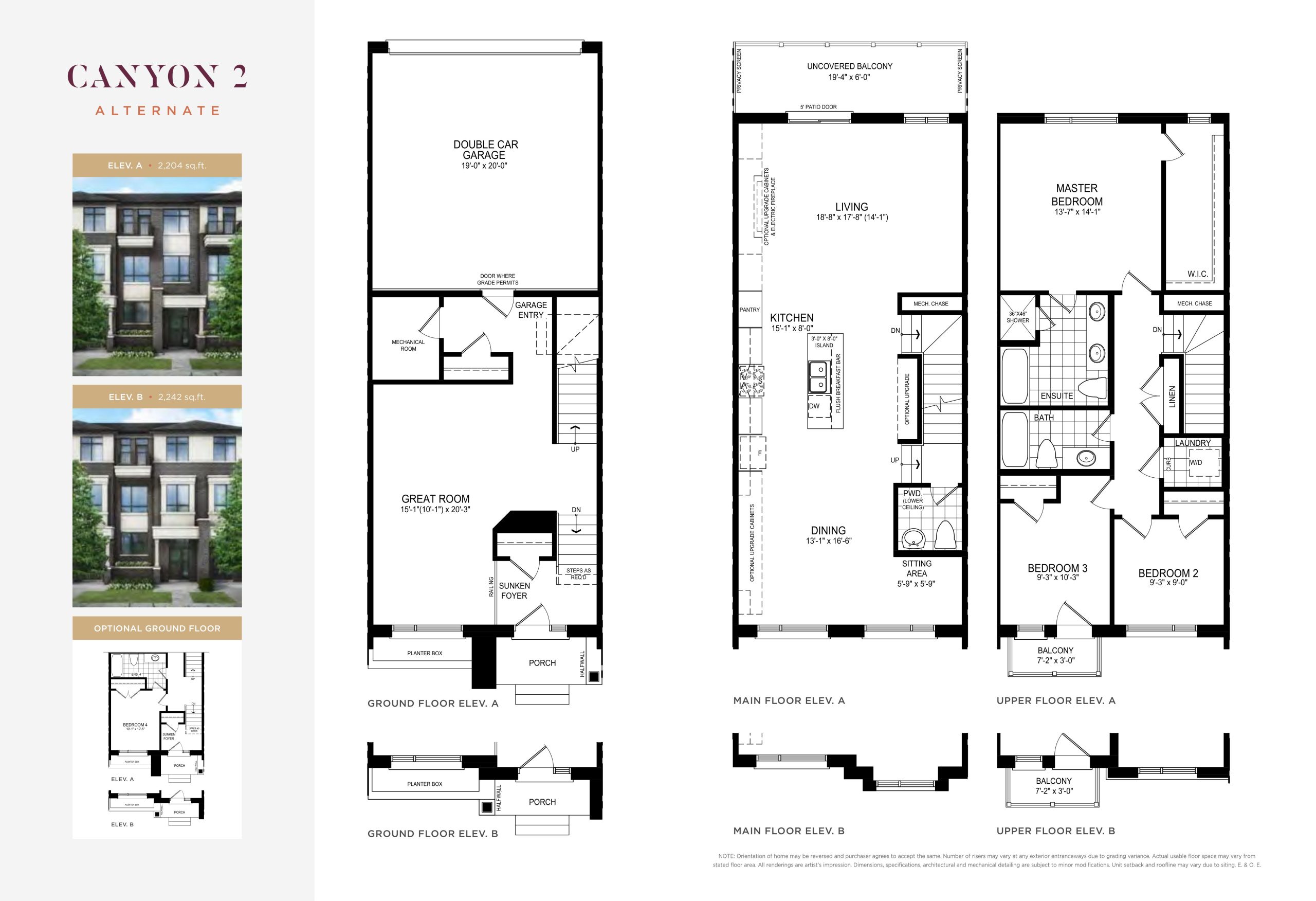 Canyon 2 Alternate floor plan