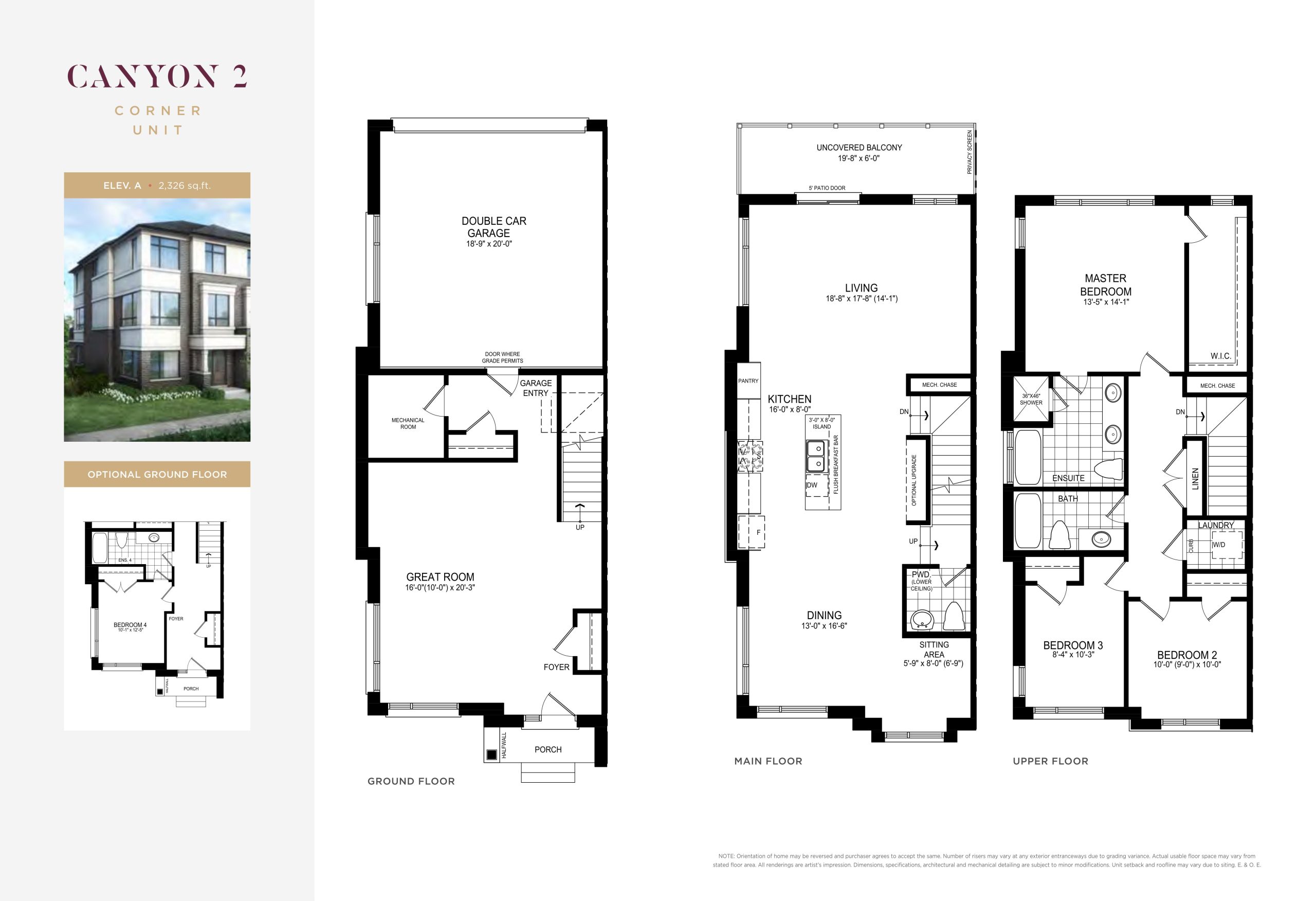 Canyon 2 Corner Unit floor plan