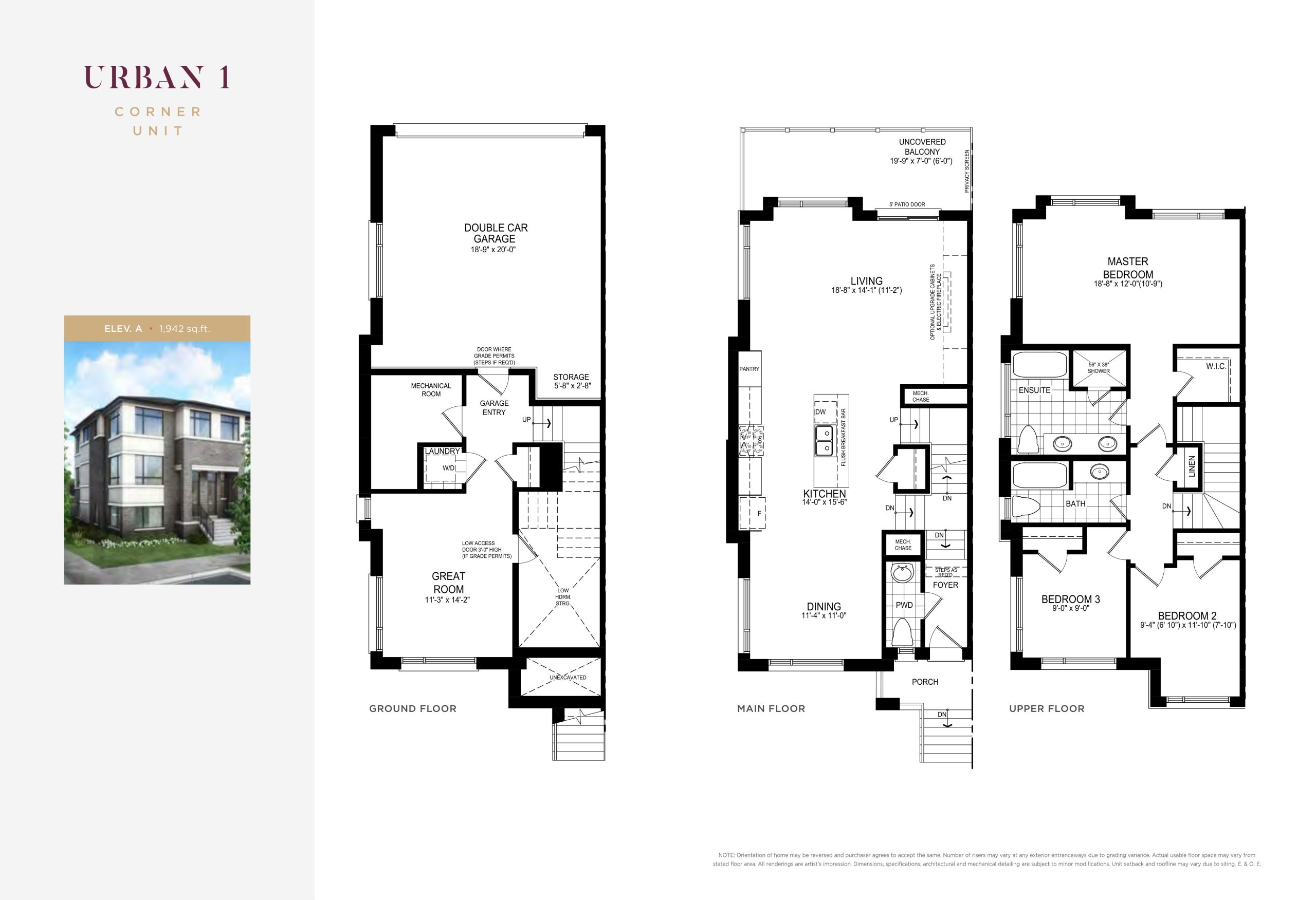 Urban 1 Corner Unit floor plan