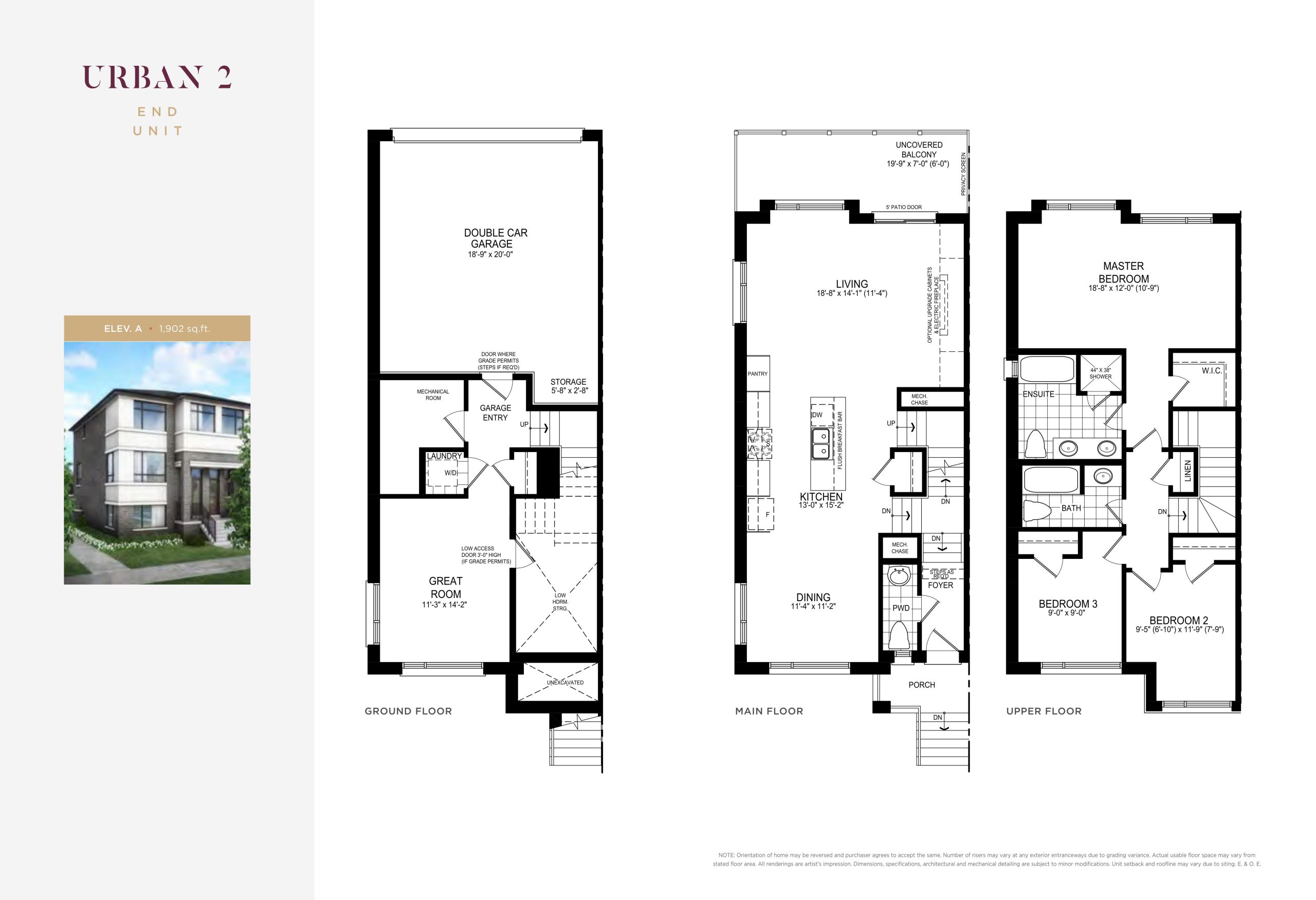 Urban 2 End Unit floor plan