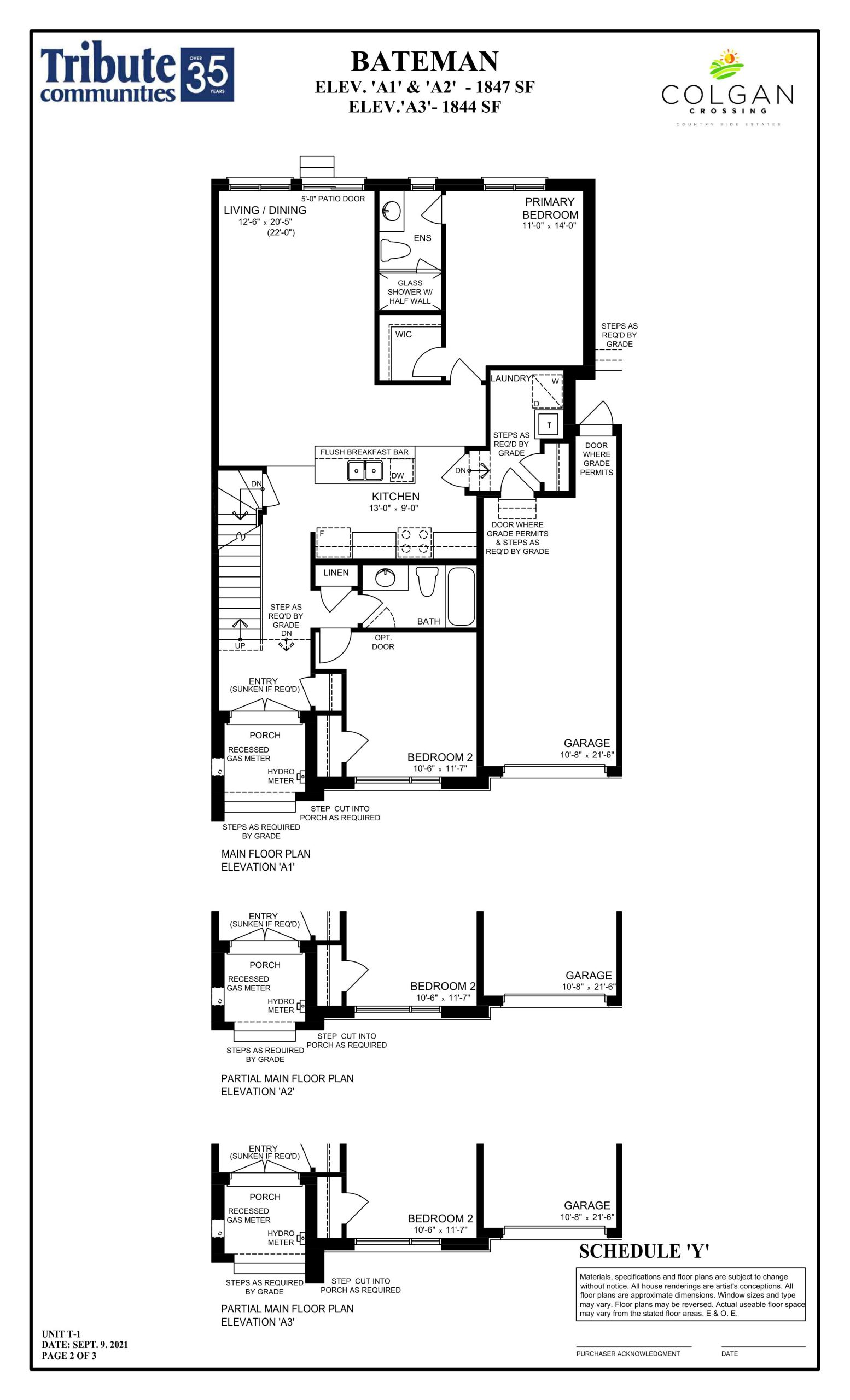 Bateman Elevation A - Main Floor floor plan