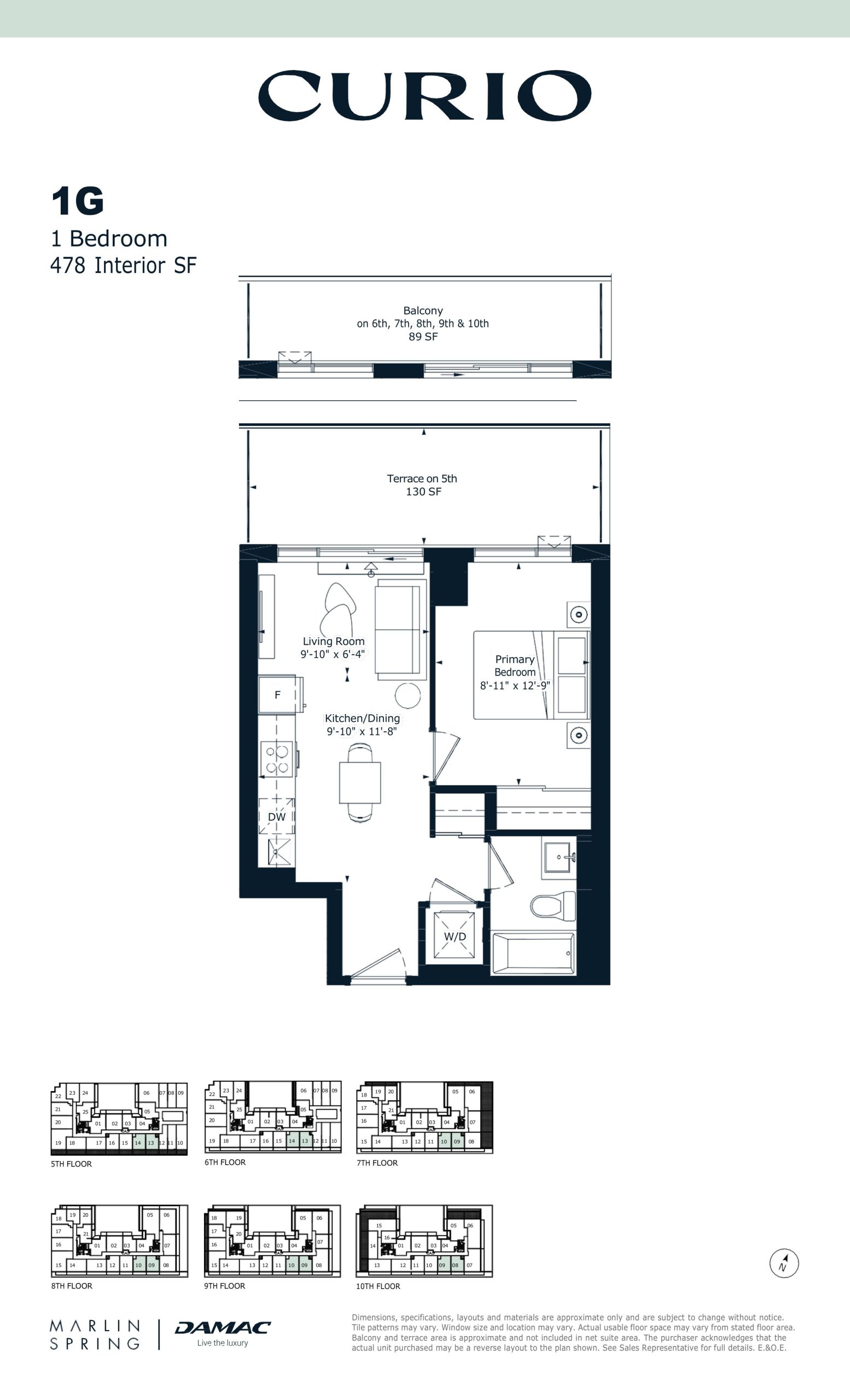 1G floor plan