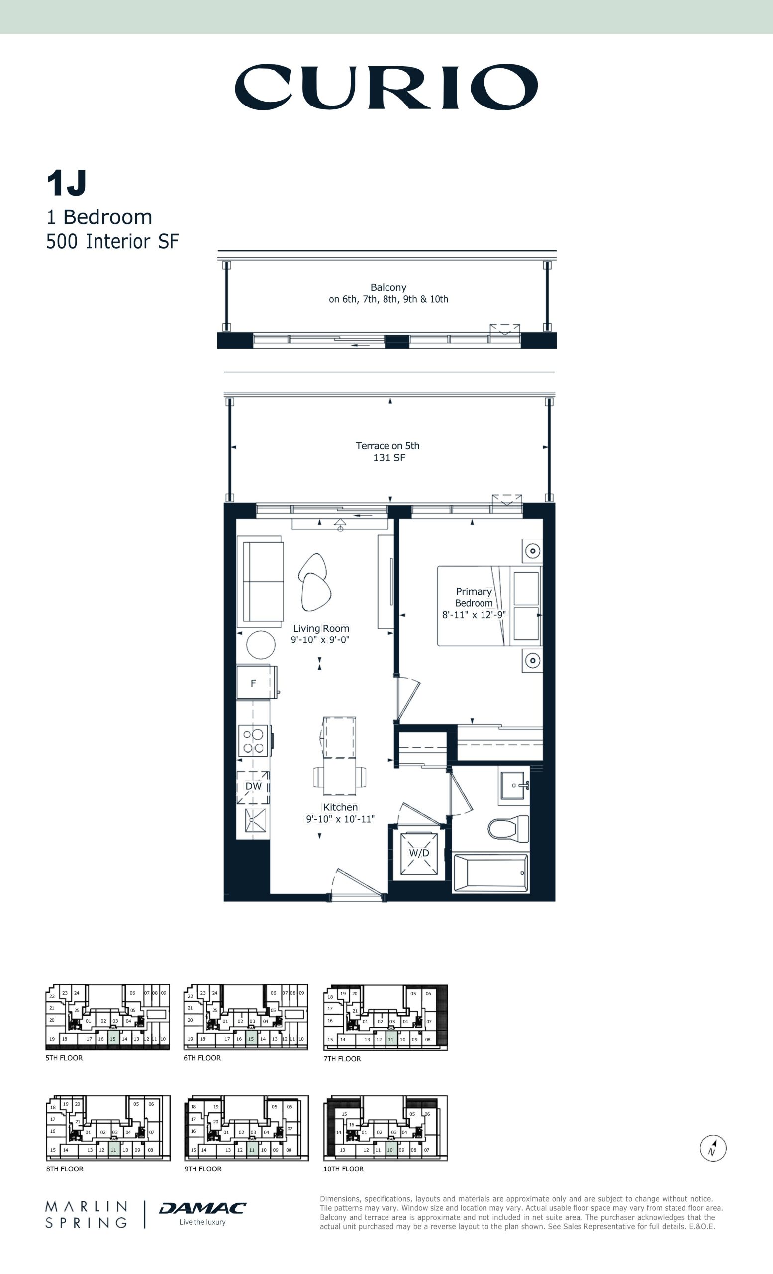 1J floor plan