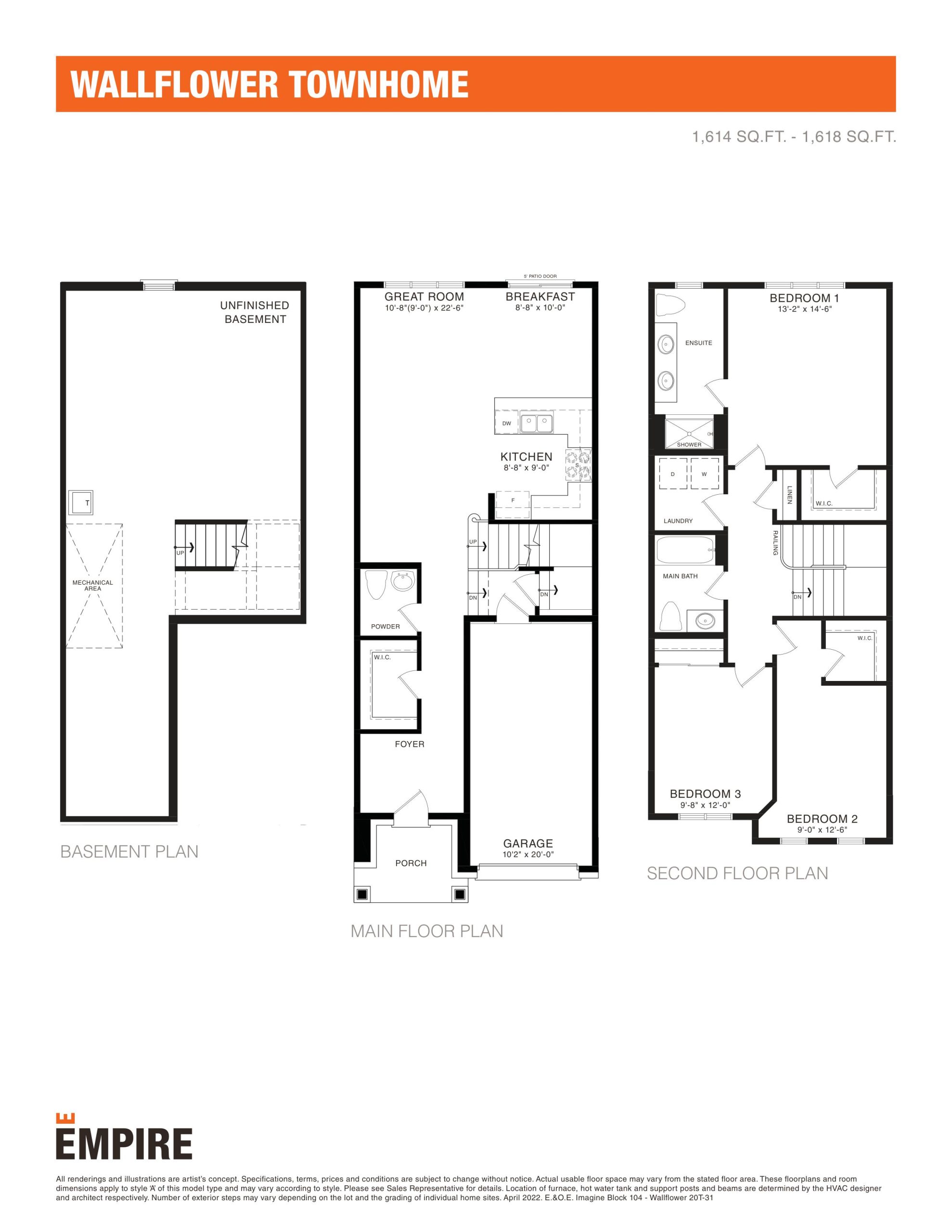 Wallflower Townhome floor plan