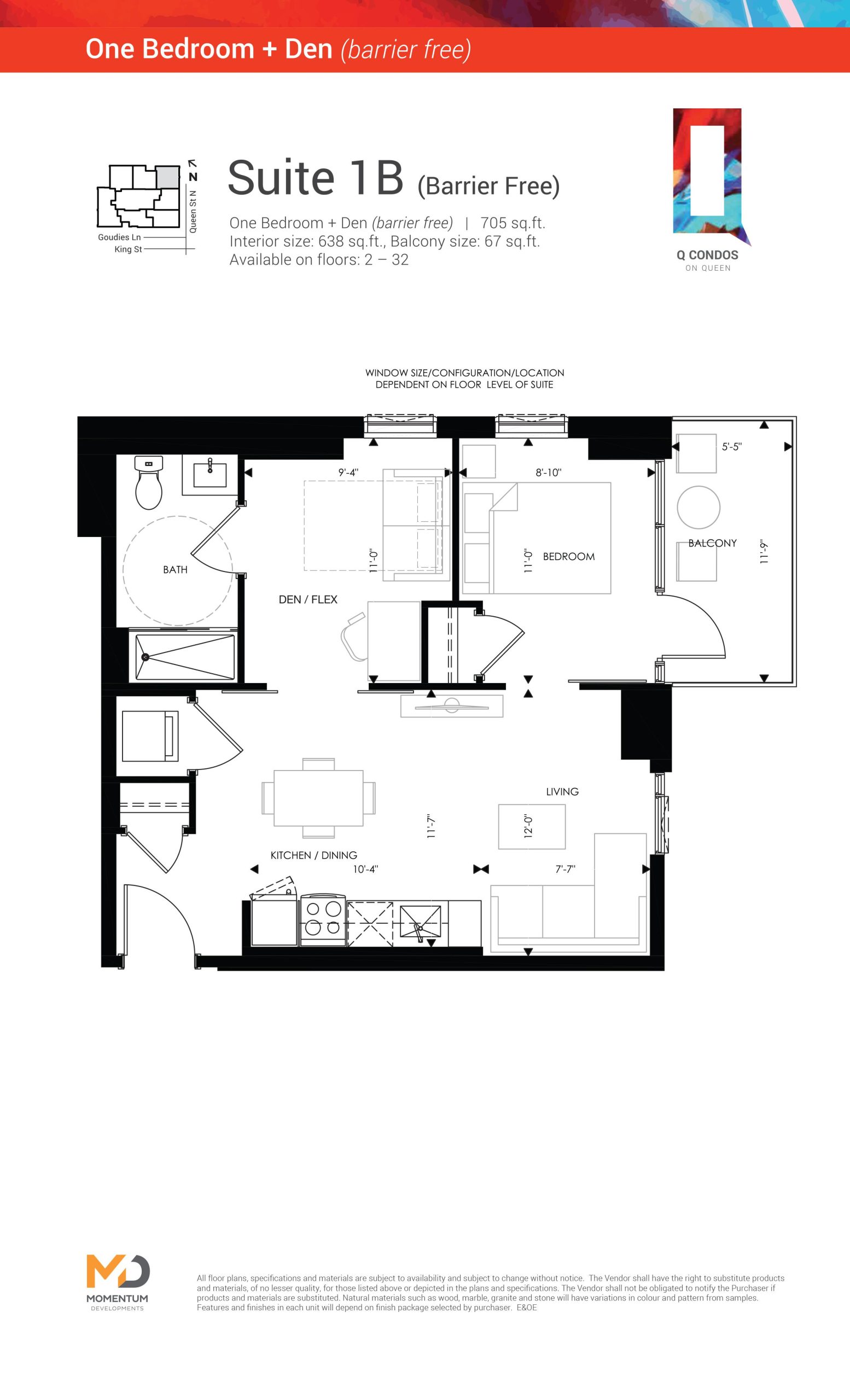 Suite 1B floor plan