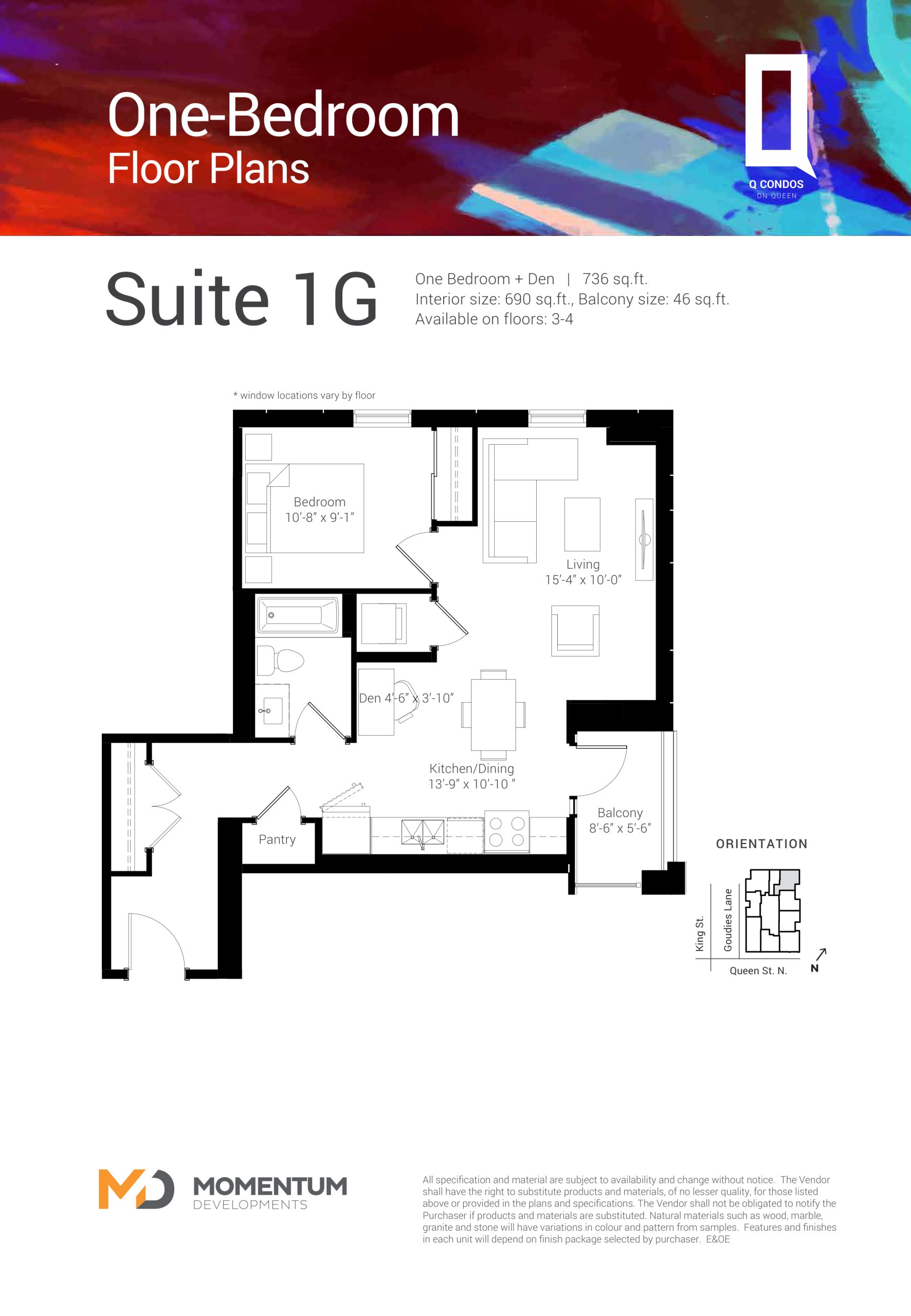 Suite 1G floor plan