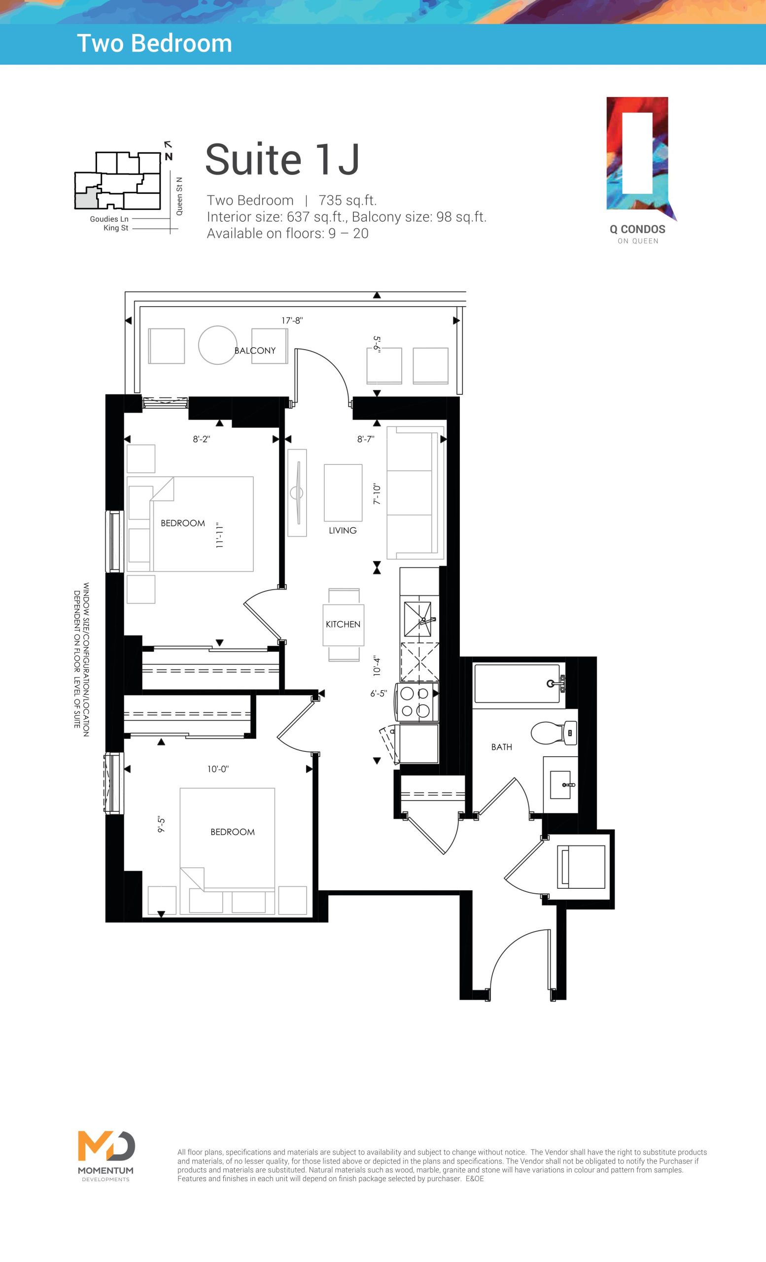 Suite 1J floor plan