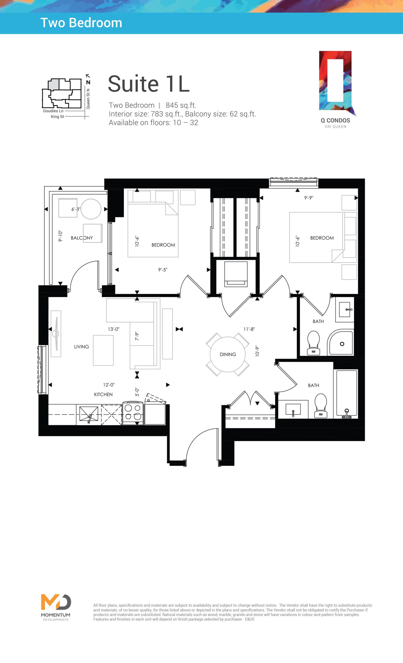 Suite 1L floor plan