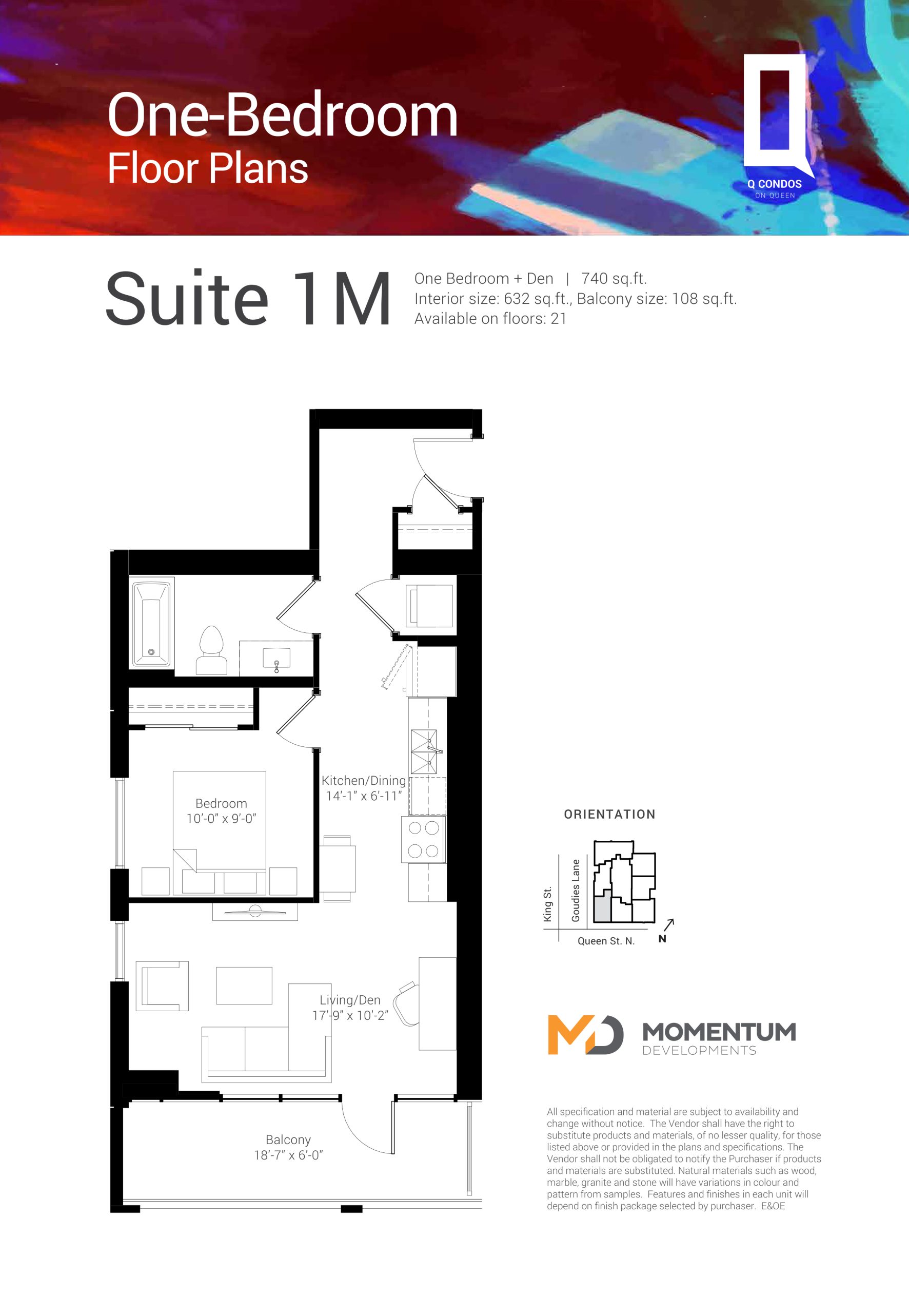 Suite 1M floor plan