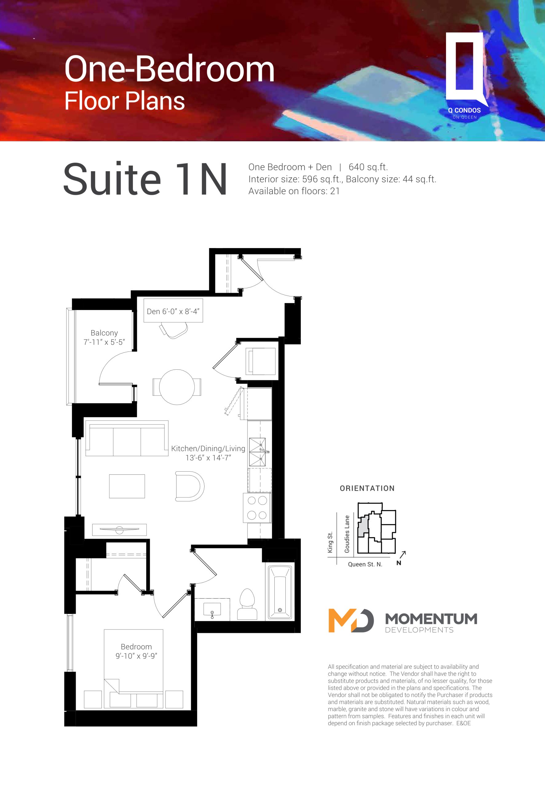 Suite 1N floor plan