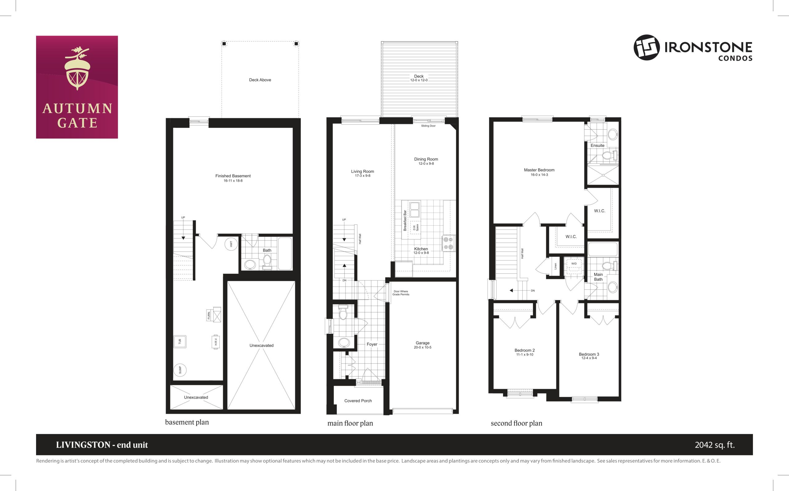Livingston - End Unit floor plan