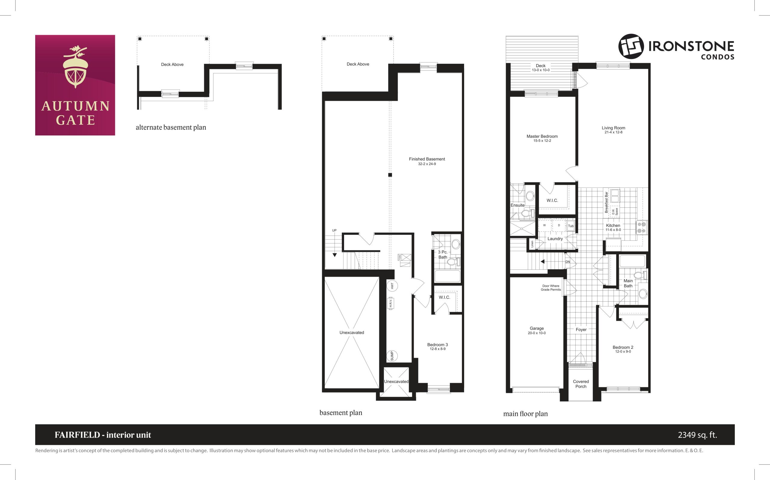 Fairfield - Interior Unit floor plan