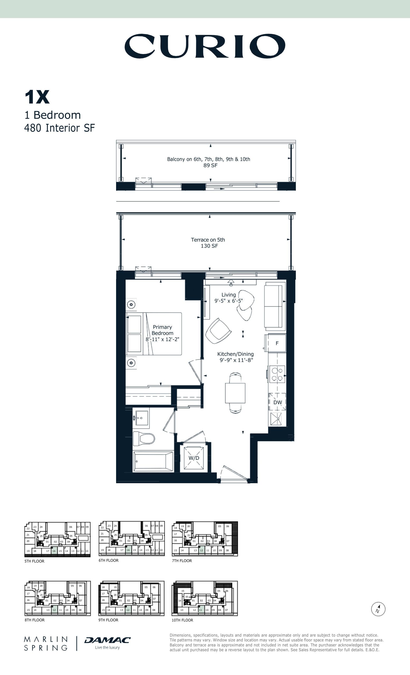 1X floor plan